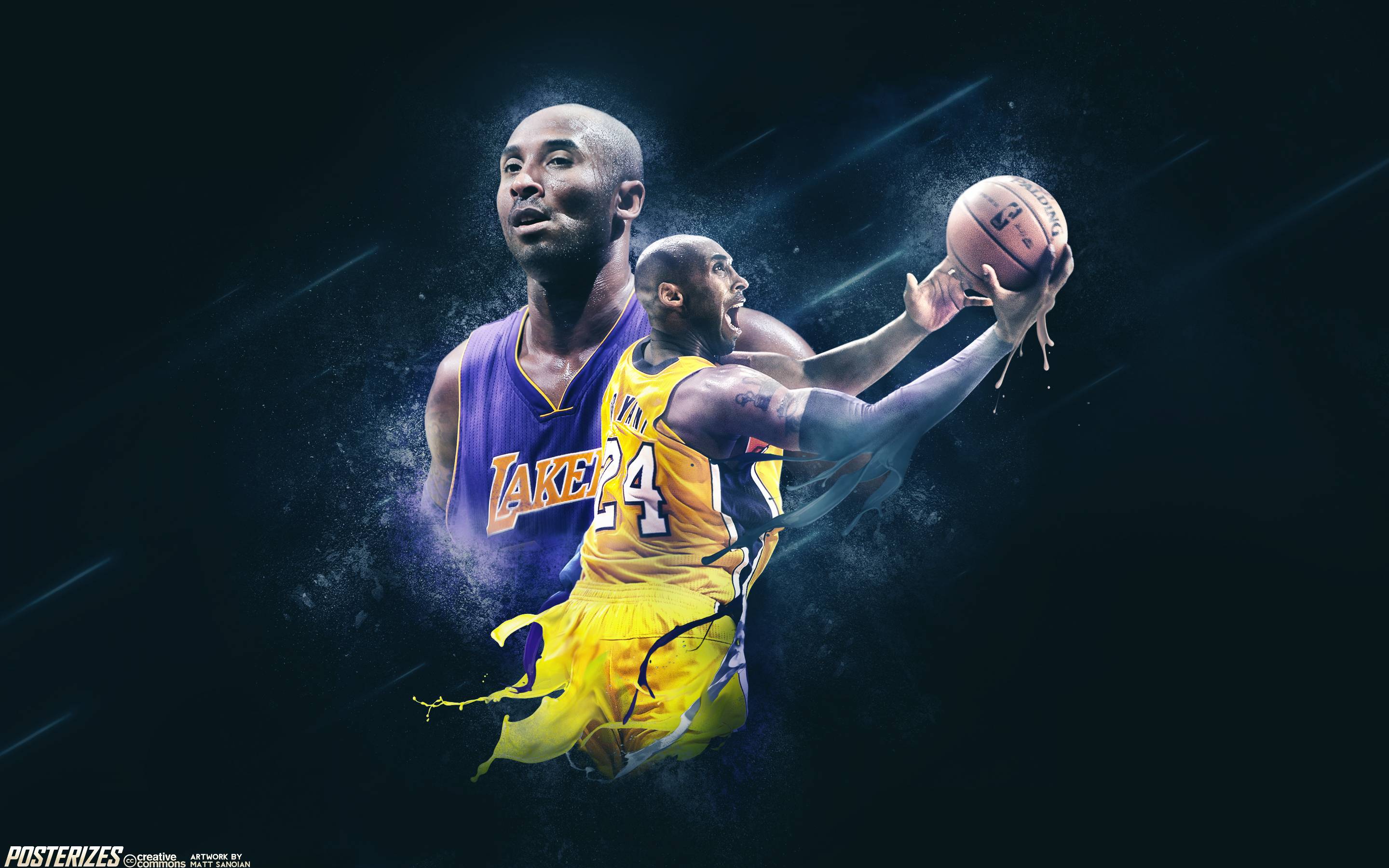 Kobe Bryant Lakers basket, 2880x1800 2K+, PC