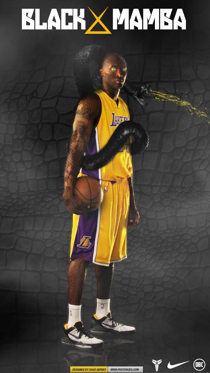 Kobe Bryant Black Mamba Lakers, 720x1280 Full HD Verticale, Smartphone