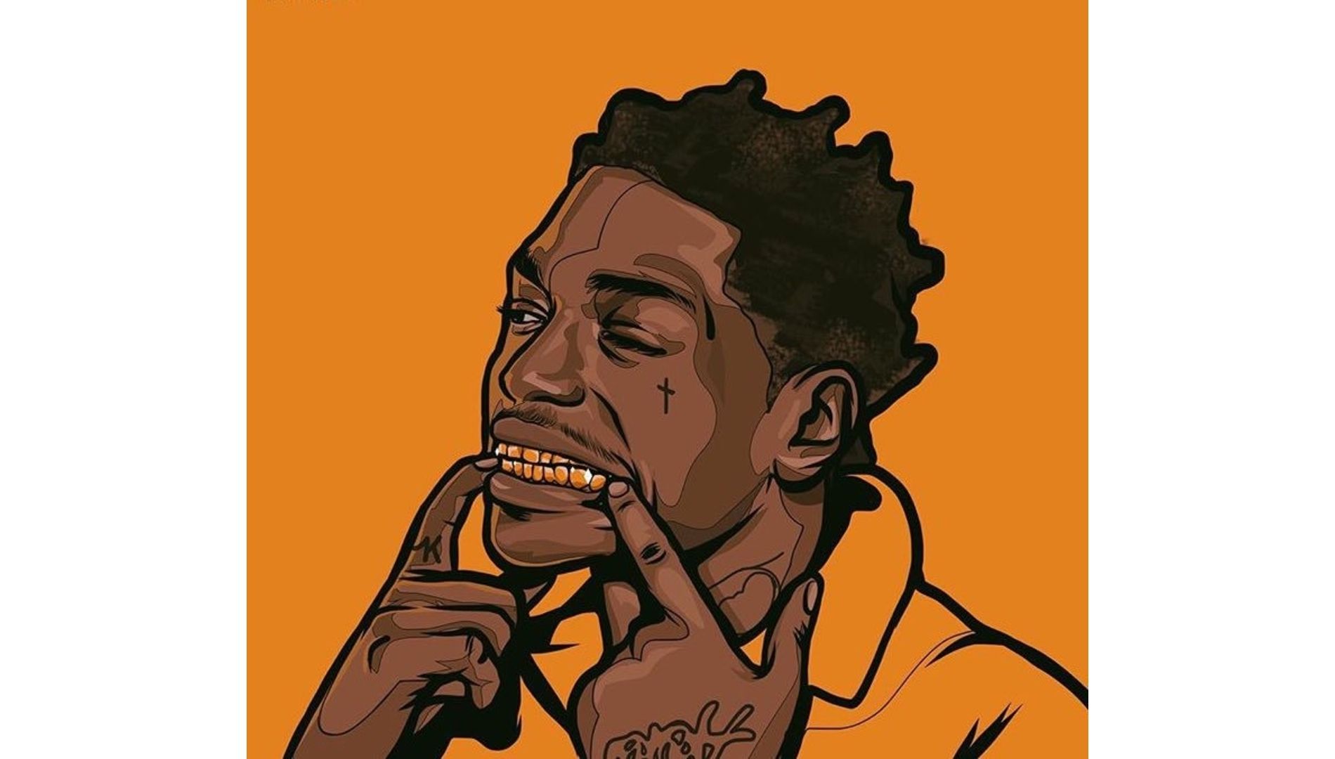Ritratto cartoon Kodak Black, 1900x1080 HD, PC