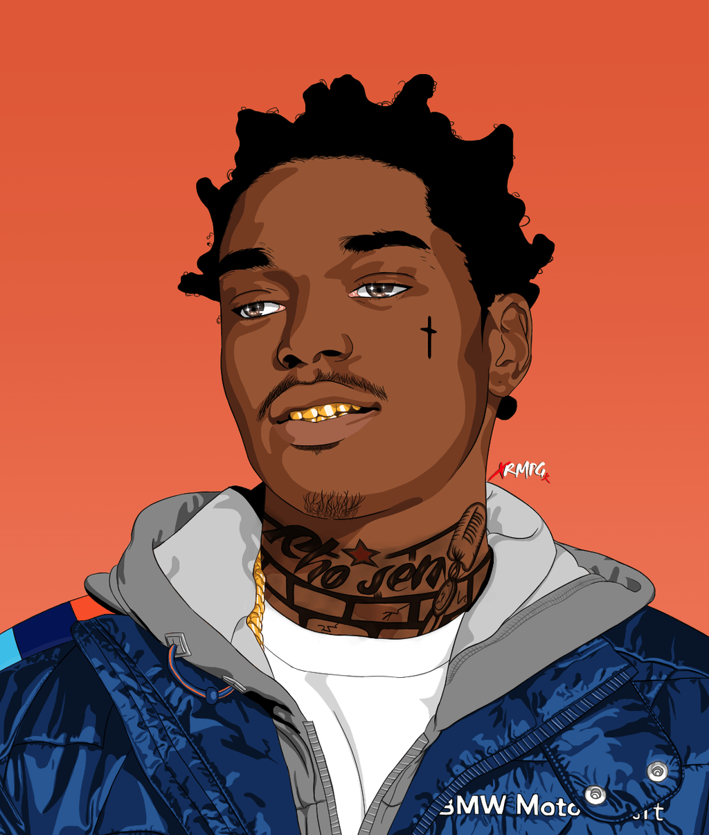Kodak Black illustrazione ritratto, 1024x1206 Verticale, Mobile