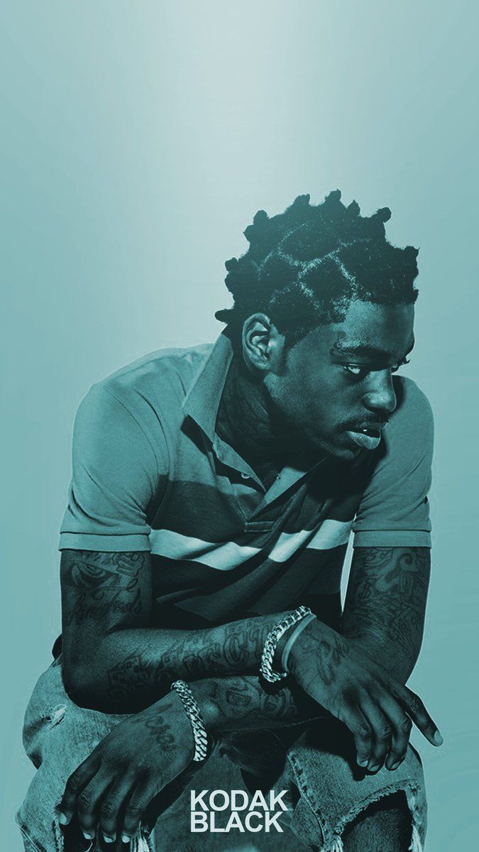 Kodak Black ritratto teal, 675x1200 Verticale, OnePlus