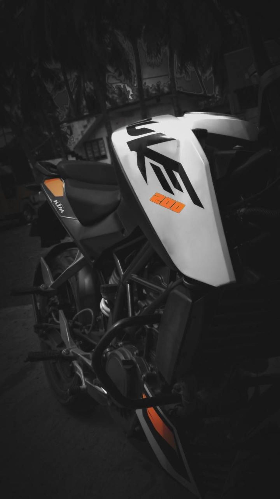 Moto KTM bianca e nera, 1080x1920 Verticale, Telefono