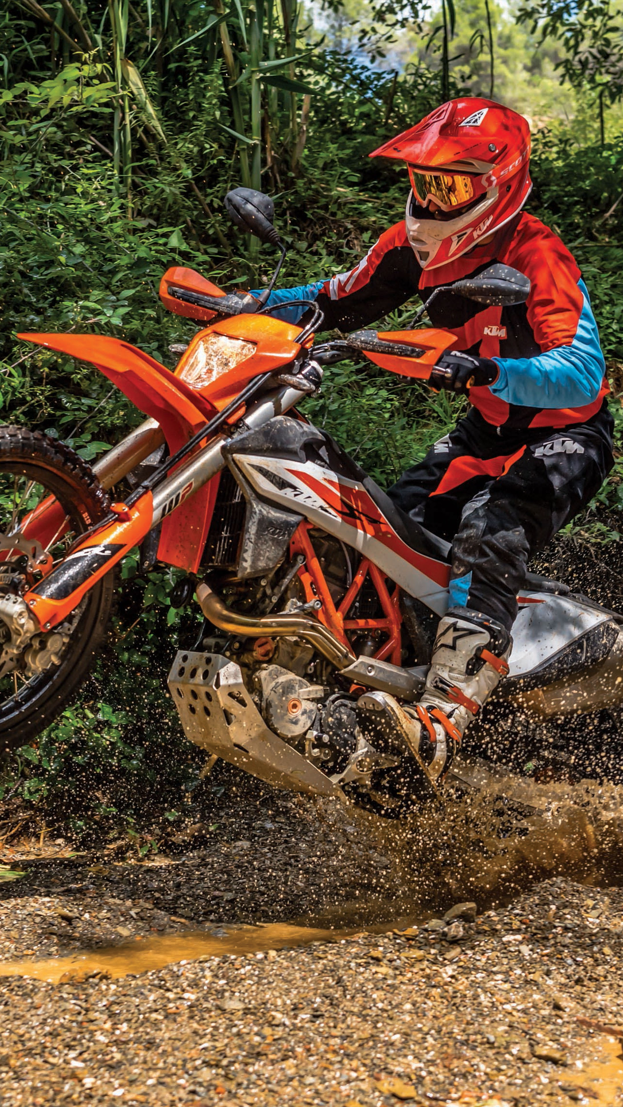 KTM moto enduro fango, 2160x3840 Full HD Verticale, Smartphone