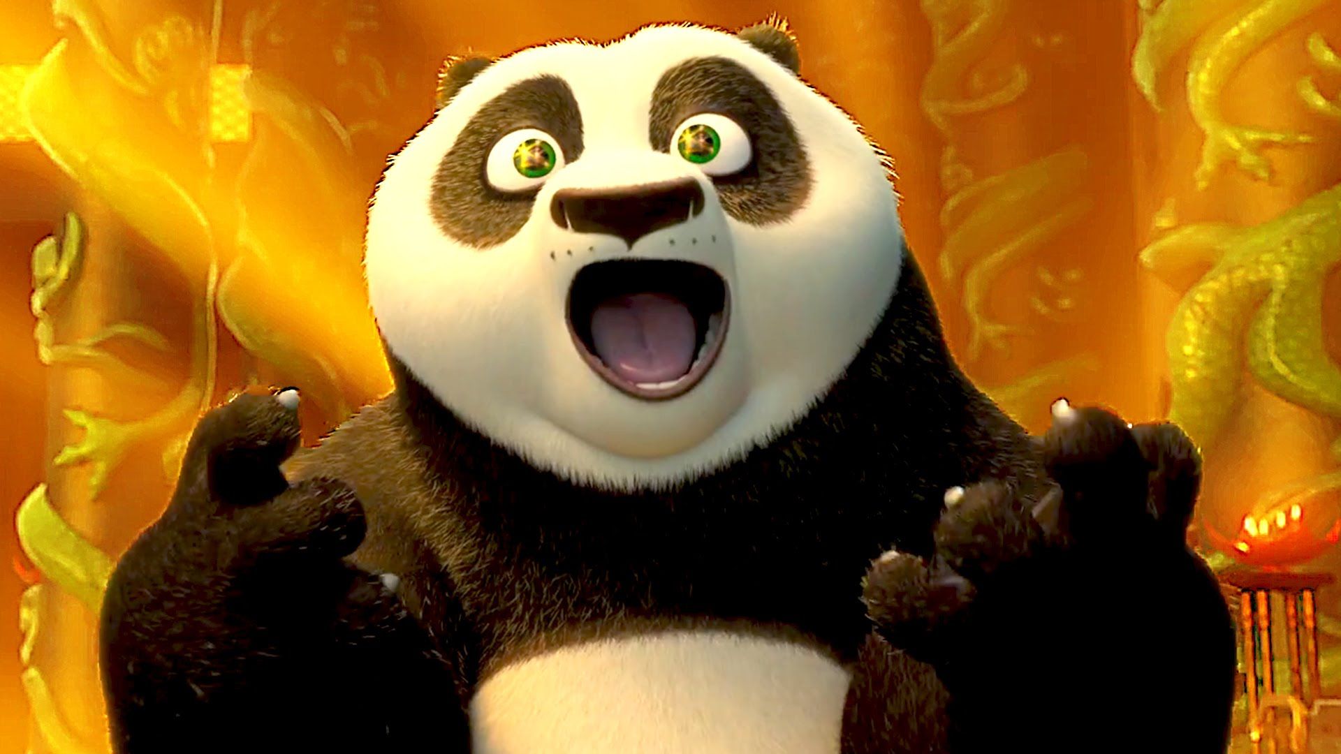 Panda Kung Fu Panda sorpreso, 1920x1080 Full HD, Laptop