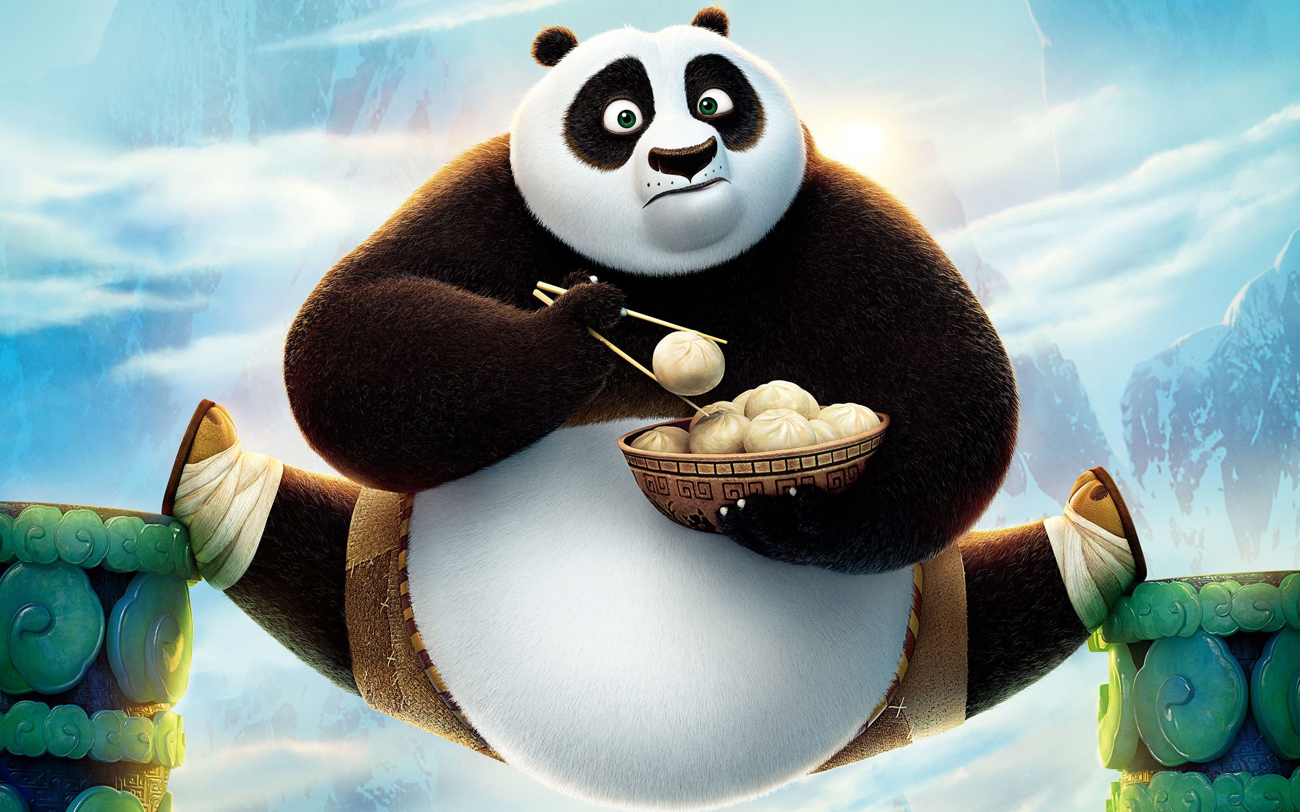 Po Kung Fu Panda con ciotola, 2560x1600 2K+, Desktop