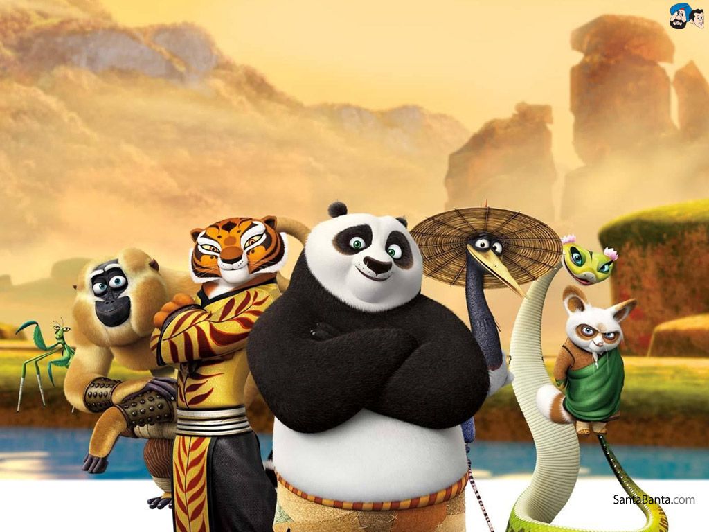 Kung Fu Panda personaggi animati, 1024x768 HD, Laptop