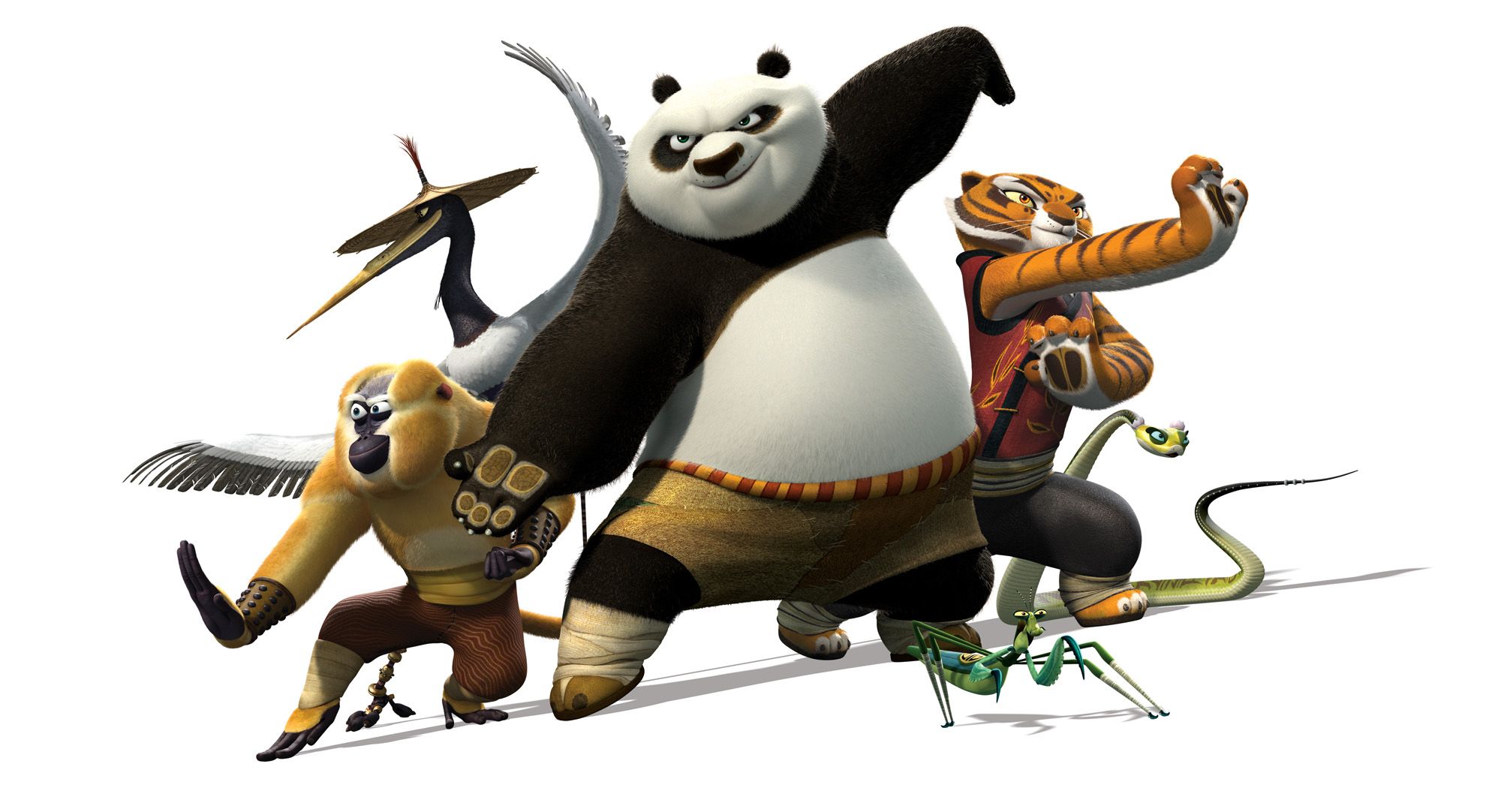 Personaggi Kung Fu Panda insieme, 2000x1082 2K, Desktop