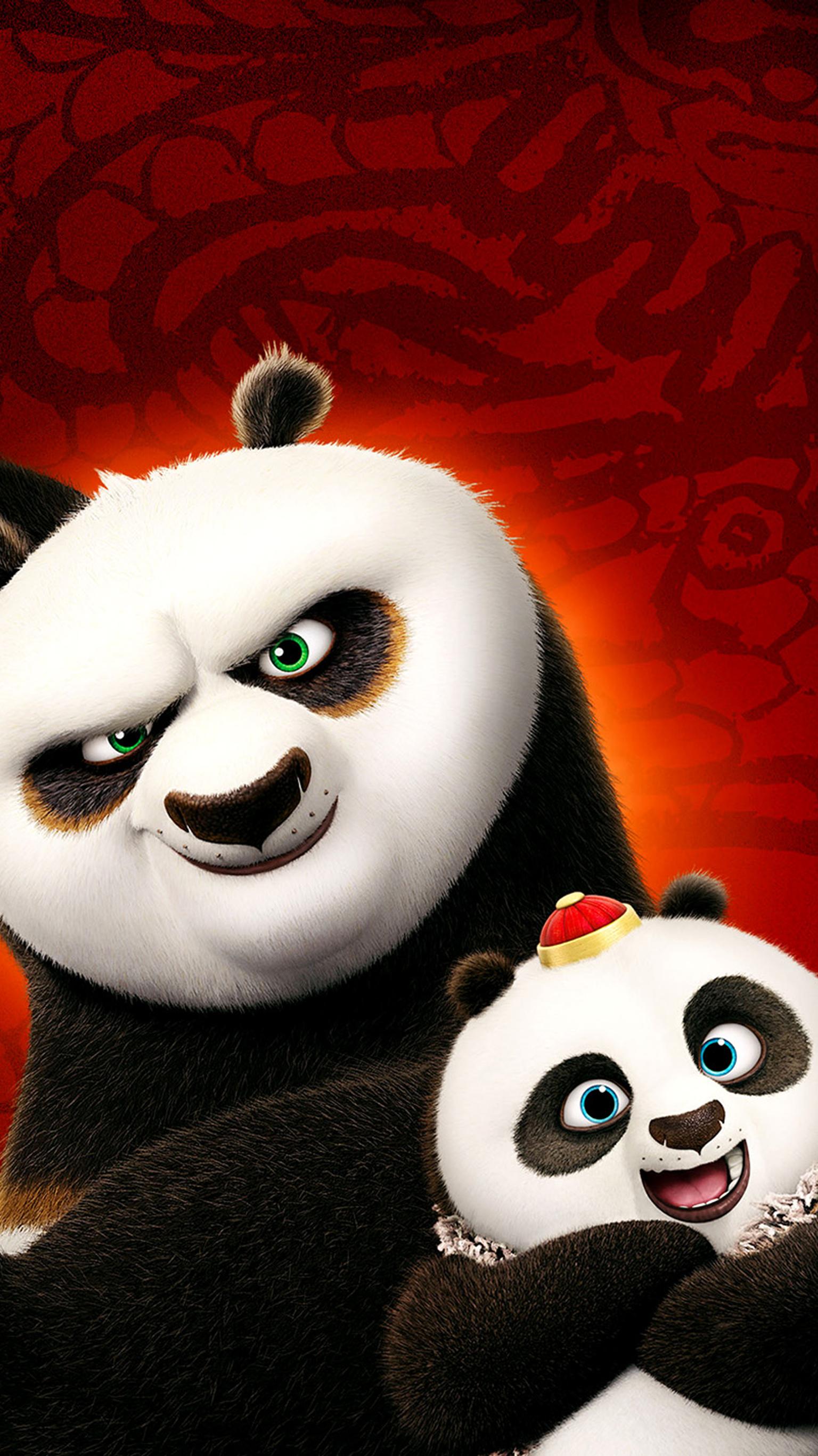 Kung Fu Panda 3, Po e panda, 1536x2732 Full HD Verticale, iPhone