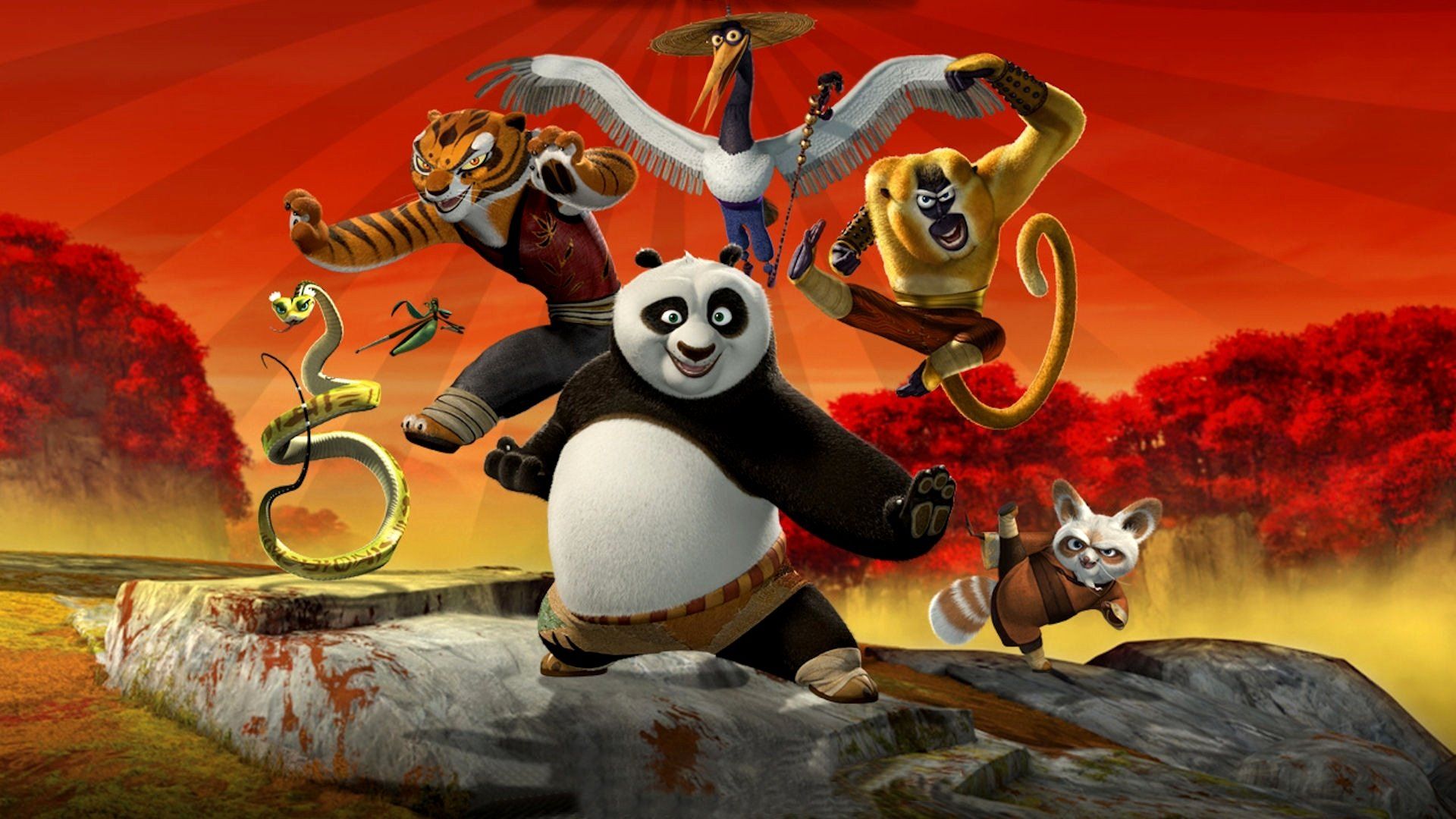Kung Fu Panda personaggi animati, 1920x1080 Full HD 1080p, PC Desktop