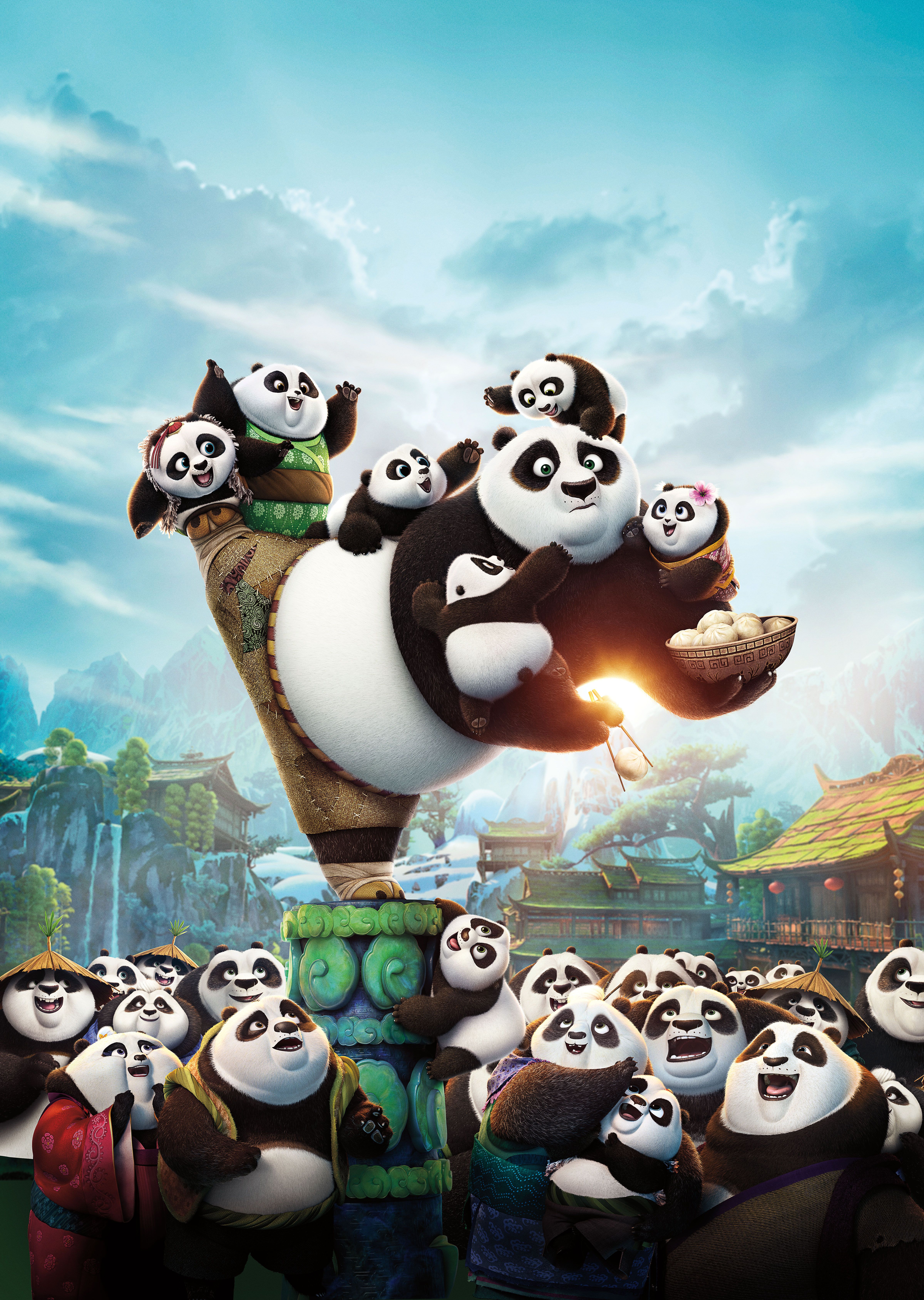 Po e cuccioli panda Kung Fu Panda, 4800x6750 Verticale, Mobile