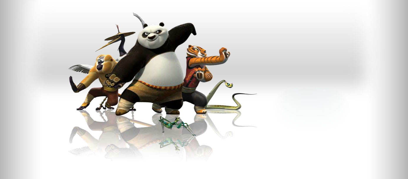 Kung Fu Panda personaggi gruppo, 1389x611 Ultrawide, Dual Monitor
