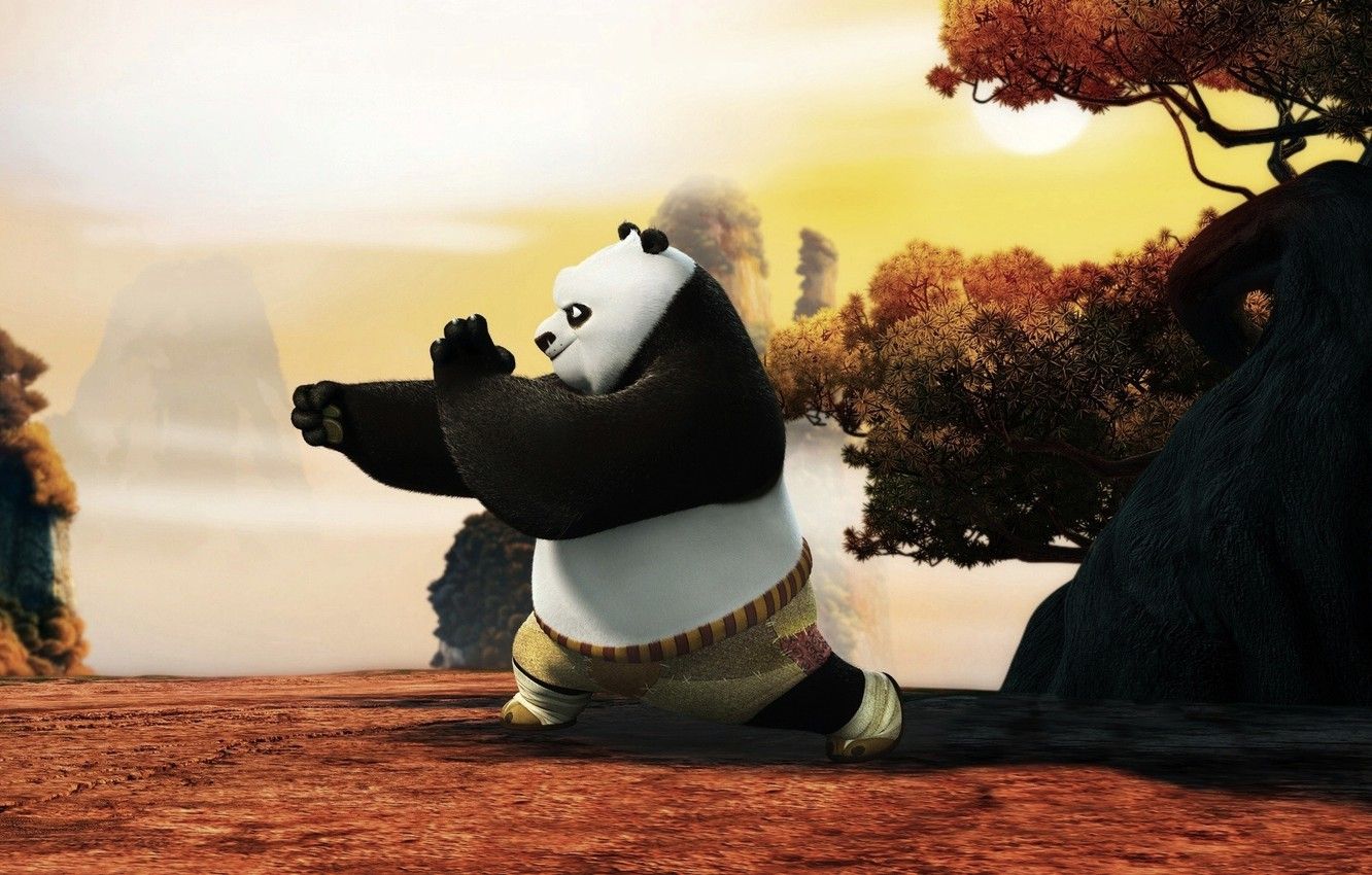 Kung Fu Panda posa combattimento, 1332x850 HD, Desktop