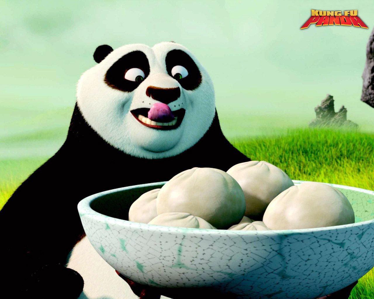 Kung Fu Panda con ciotola gnocchi, 1280x1024 HD, Desktop