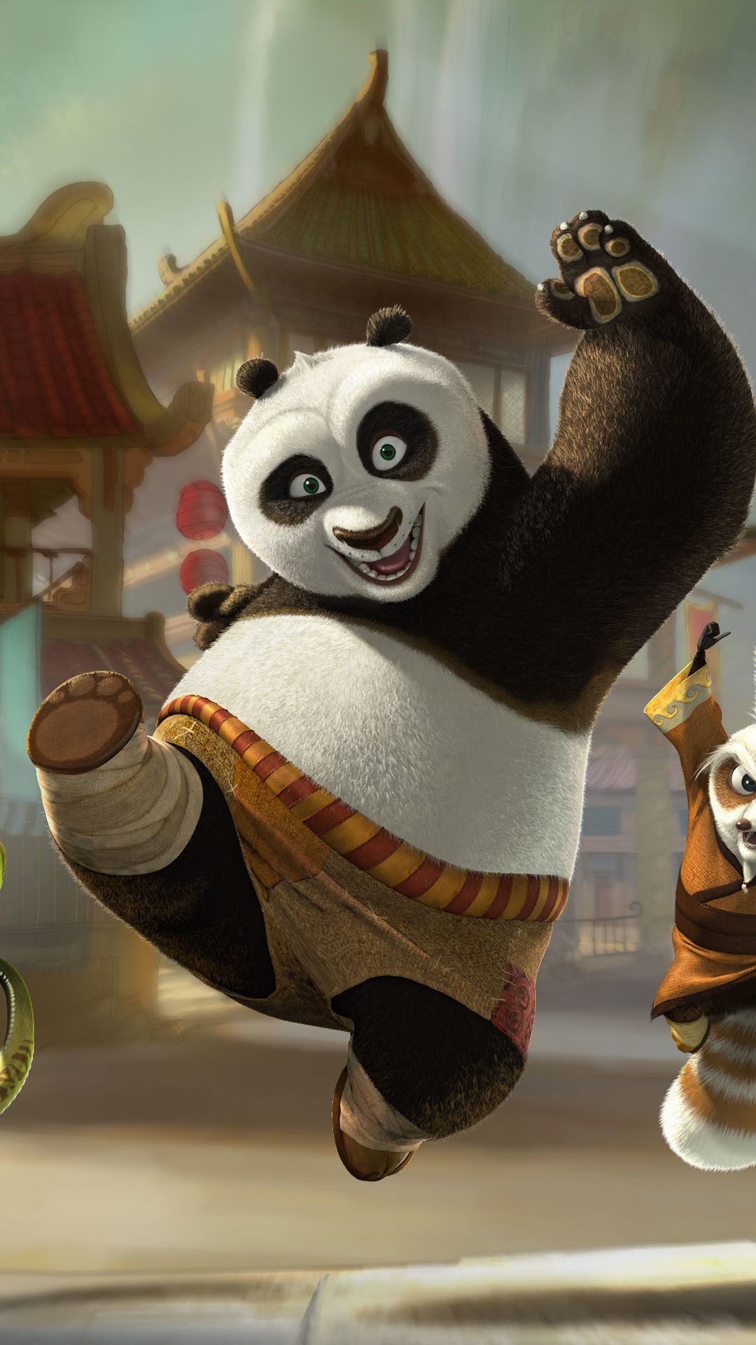 Po Kung Fu Panda in azione, 1080x1920 Full HD Verticale, iPhone