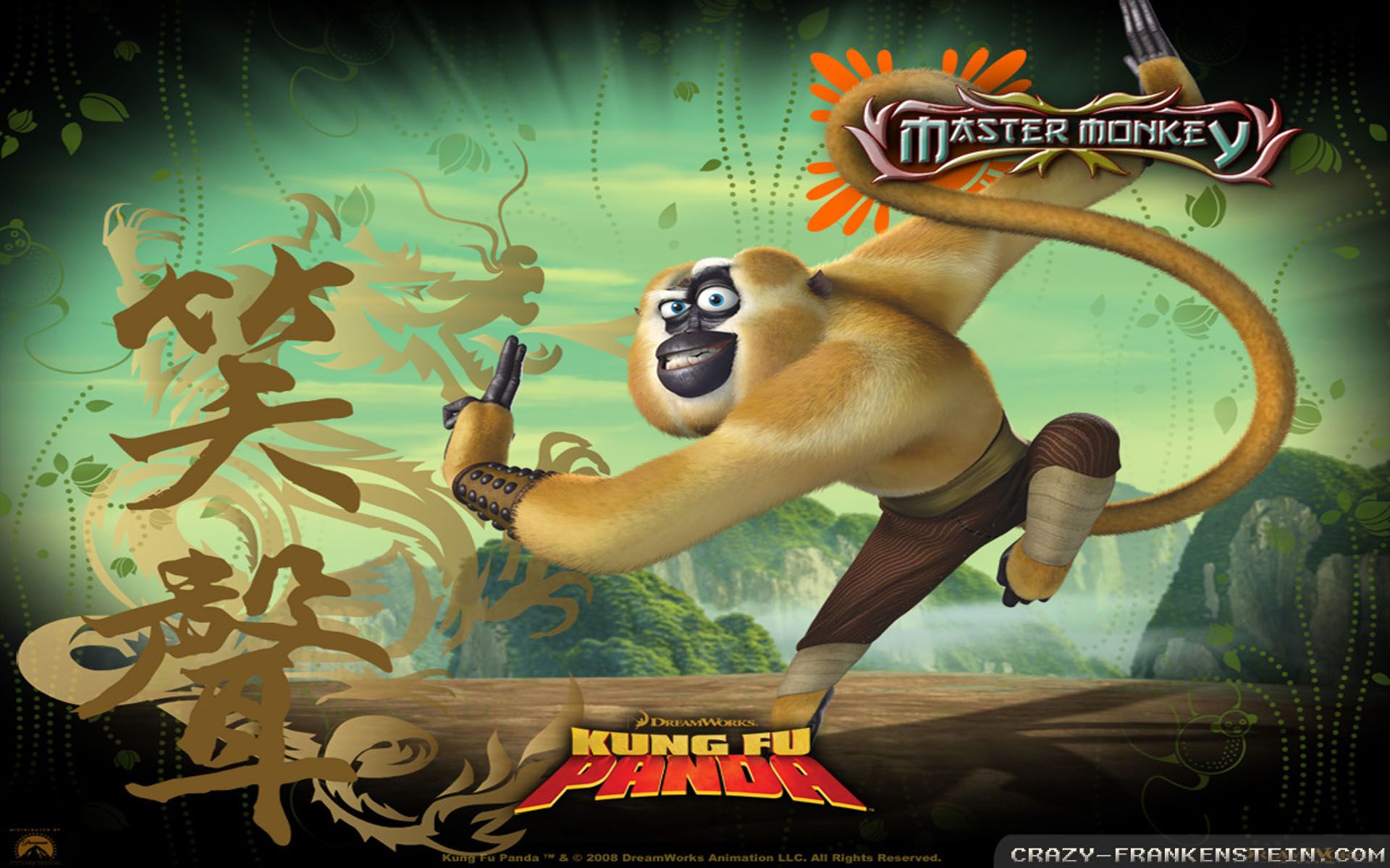 Master Monkey Kung Fu Panda, 1920x1200 Full HD+, Desktop