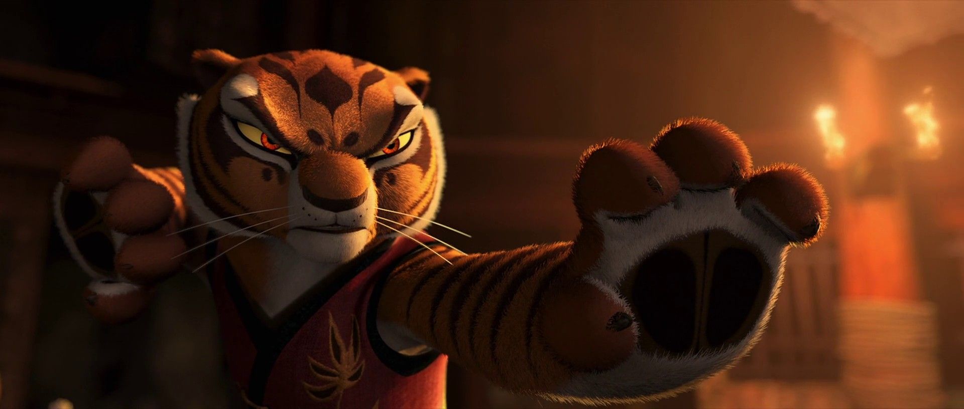 Tigress Kung Fu Panda combattimento, 1920x816 Panoramico, Dual Screen