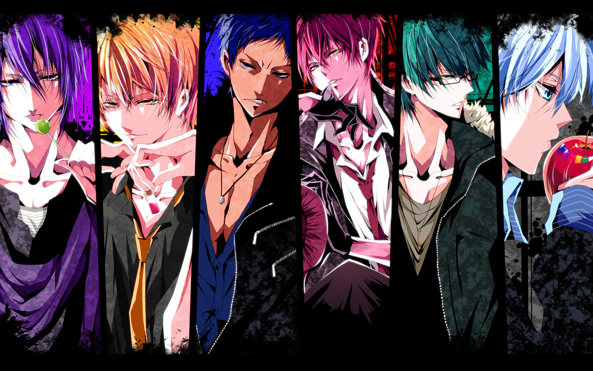 Personaggi Kuroko no Basket in fila, 1920x1200 WUXGA, Desktop