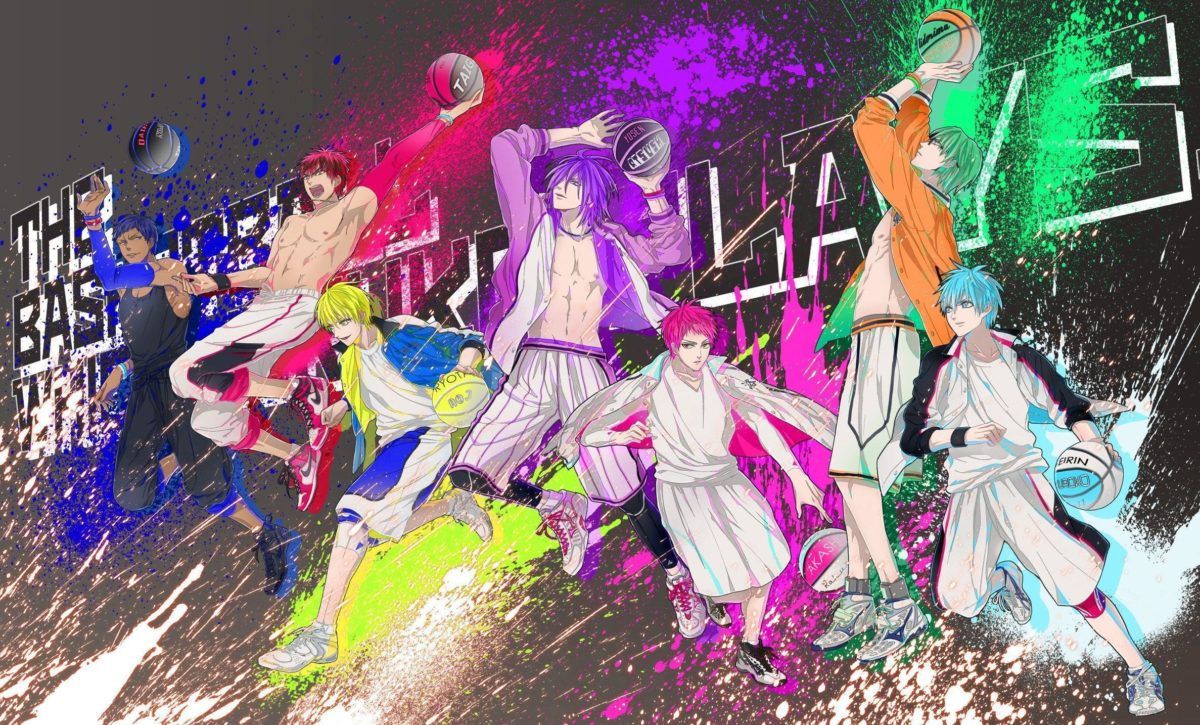 Kuroko no Basket personaggi splash colorati, 1200x725 HD, HP Laptop