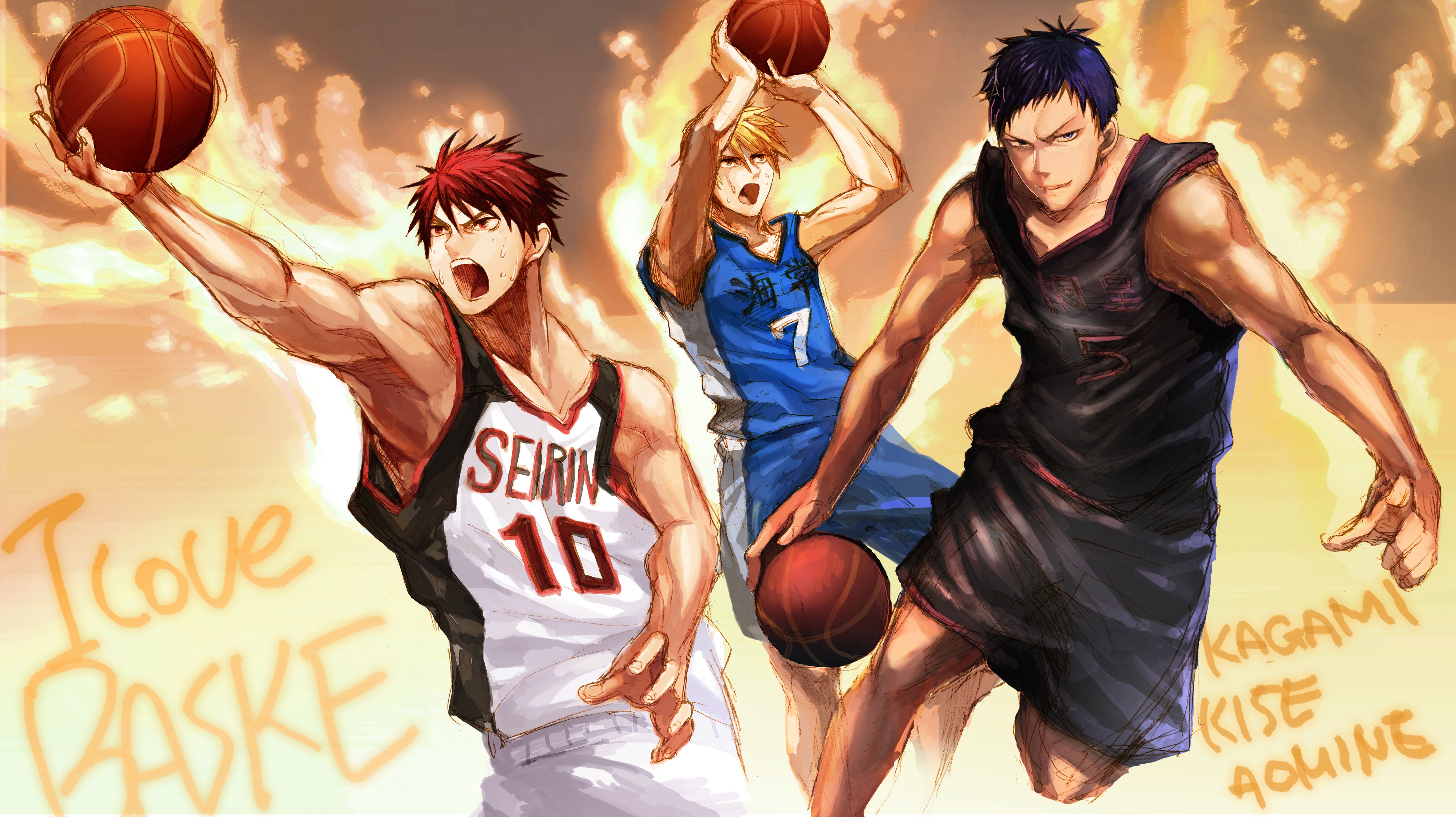 Kuroko no Basket personaggi basket, 5787x3246 UHD, Monitor 4K