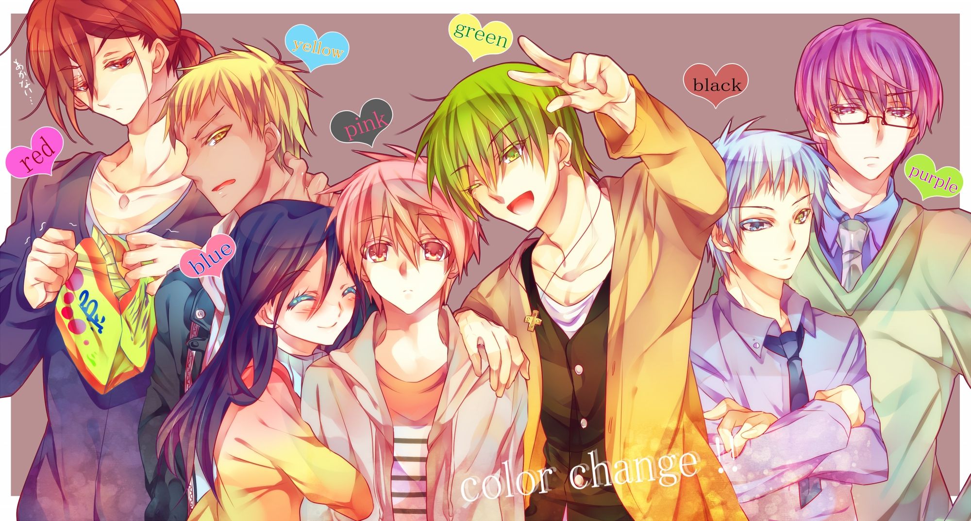Kuroko no Basket personaggi gruppo, 2000x1074 alta risoluzione, Laptop