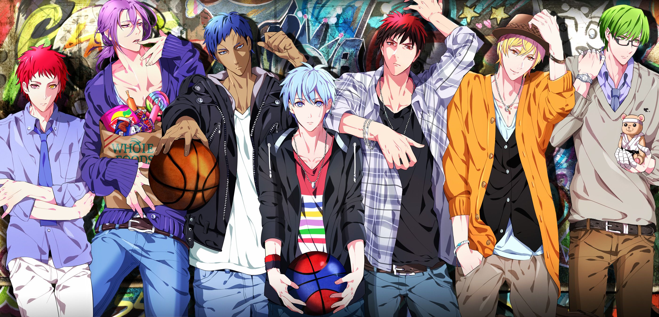 Personaggi Kuroko no Basket gruppo, 2800x1349 QHD, Monitor Gaming