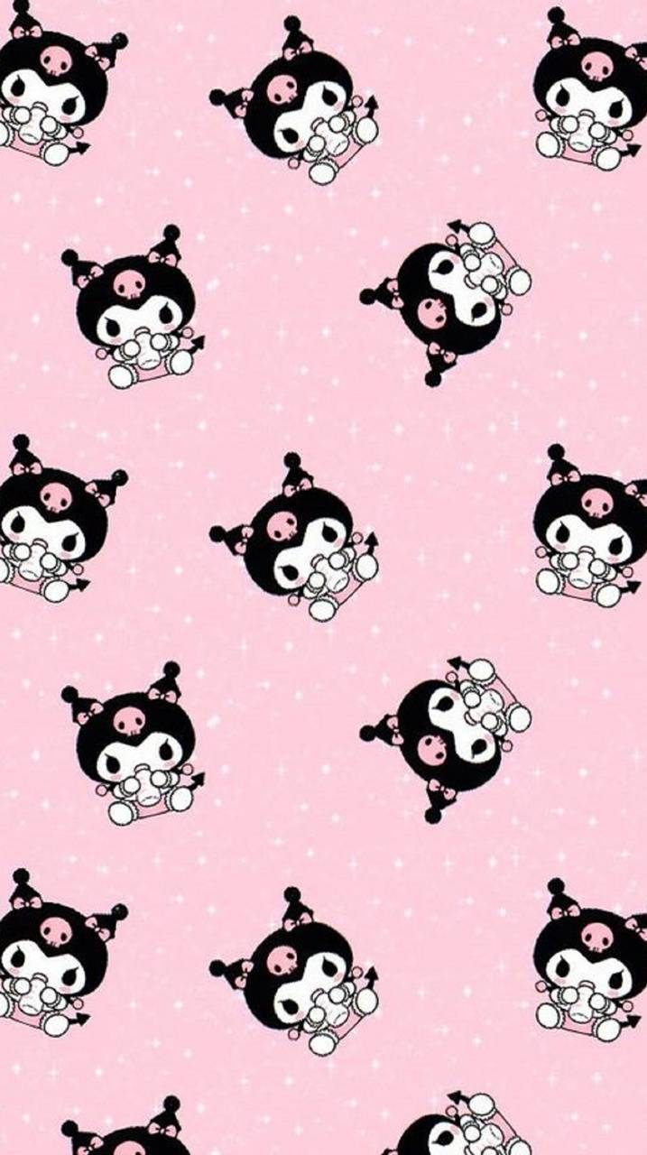 Kuromi pattern rosa, 717x1280 Full HD Verticale, Smartphone