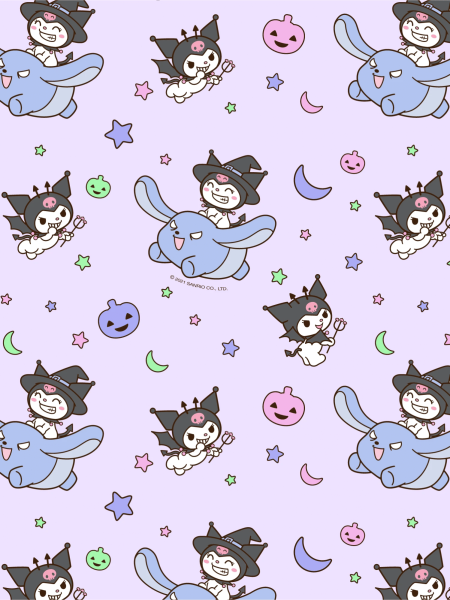 Kuromi pattern lilla, 900x1200 Verticale, Telefono