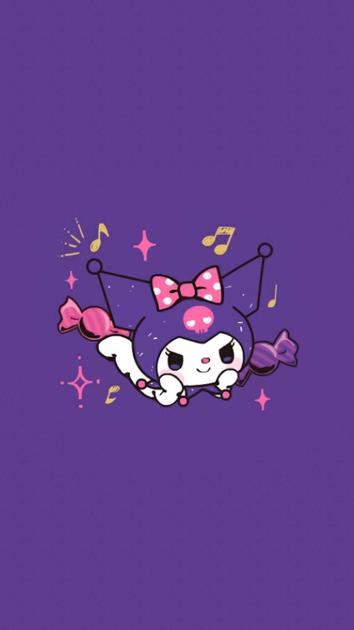 Kuromi sfondo viola, 1153x2048 Full HD Verticale, iPhone