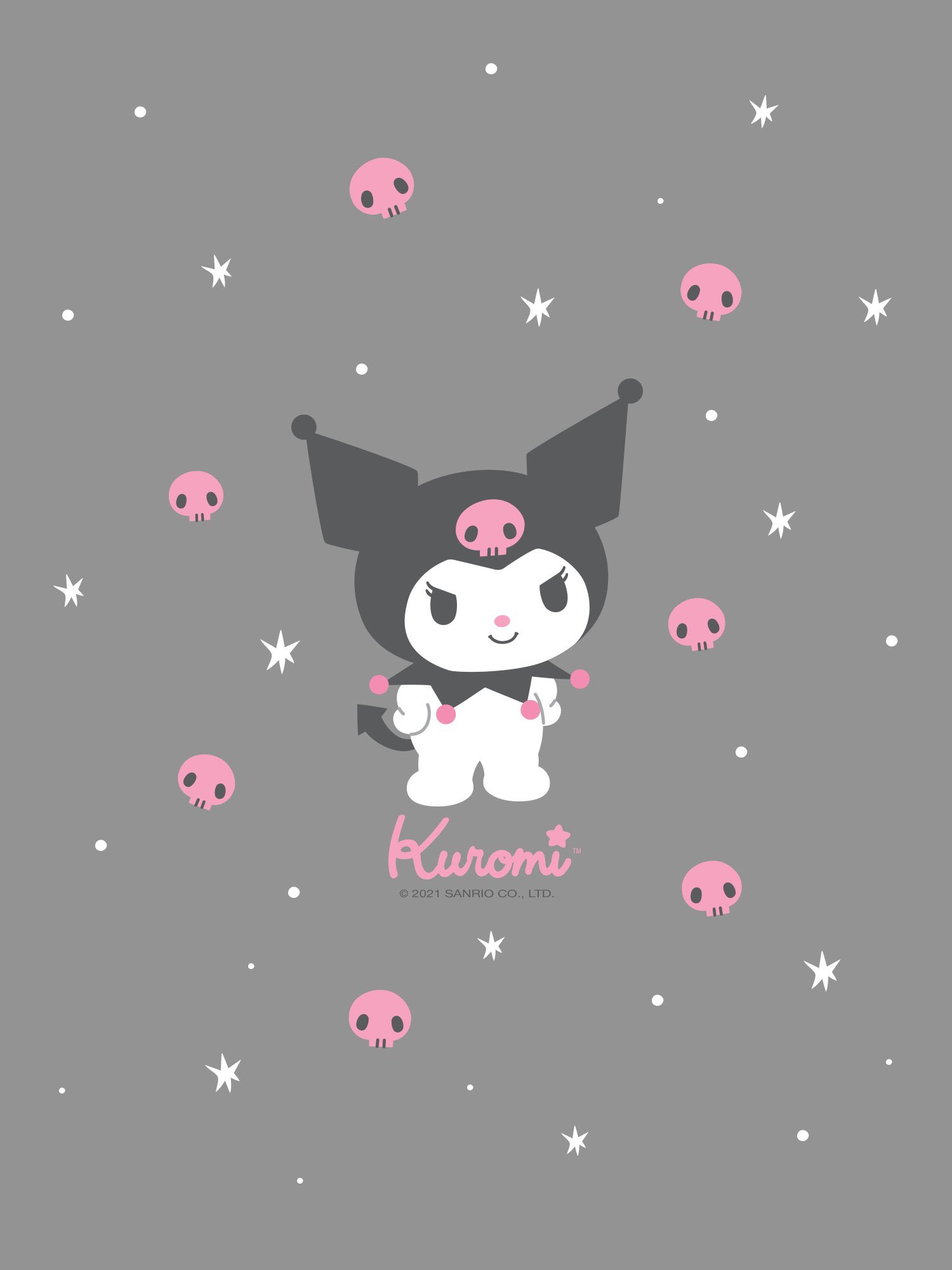 Kuromi con teschietti rosa, 1500x2000 Full HD Verticale, Realme