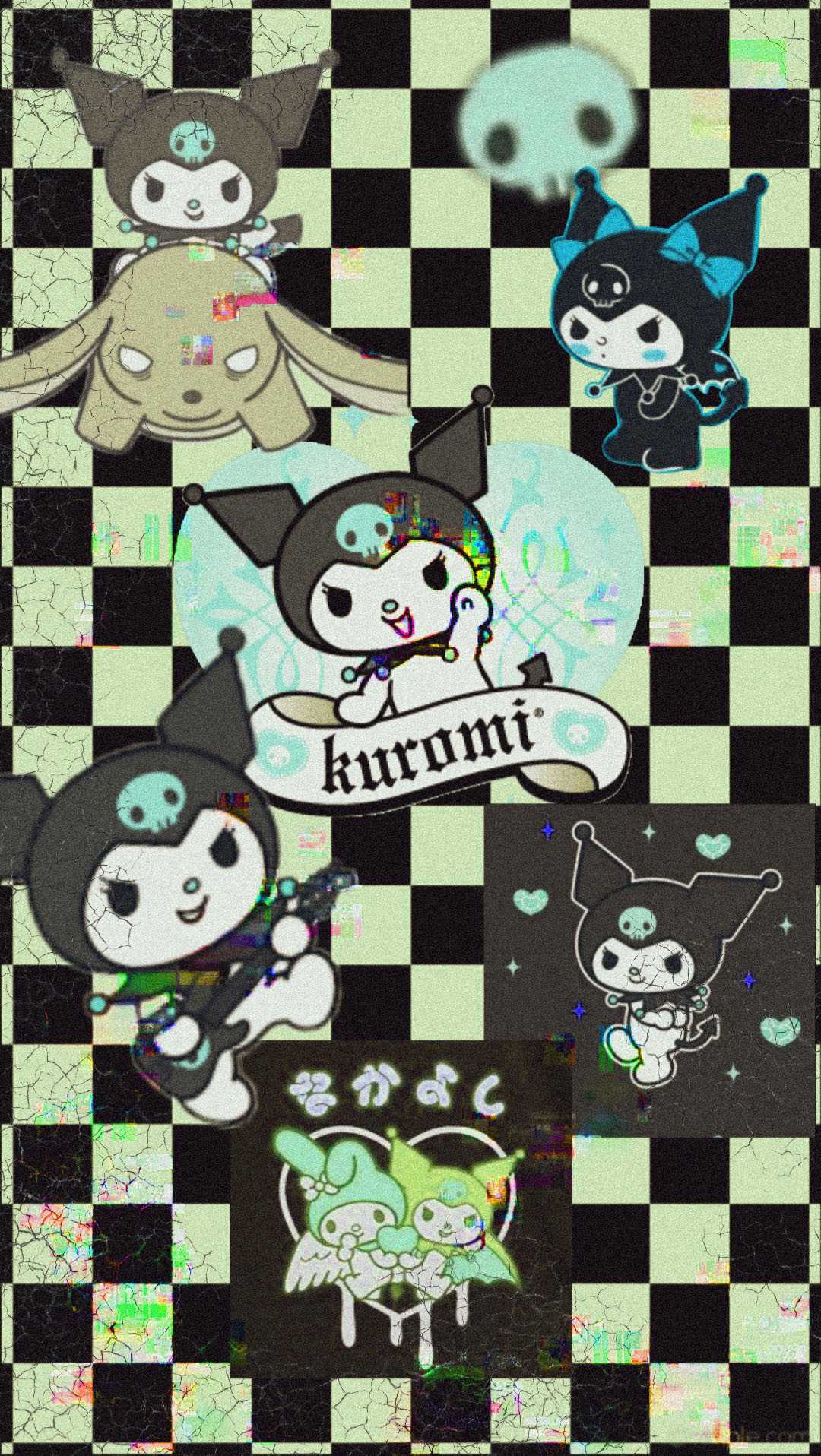Kuromi personaggio Sanrio nero, 1080x1916 Full HD Verticale, iPhone