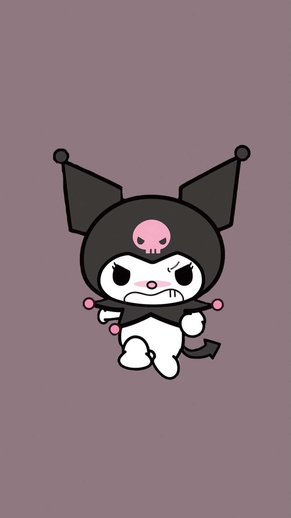 Kuromi Sanrio personaggio nero, 1152x2048 Verticale, Mobile