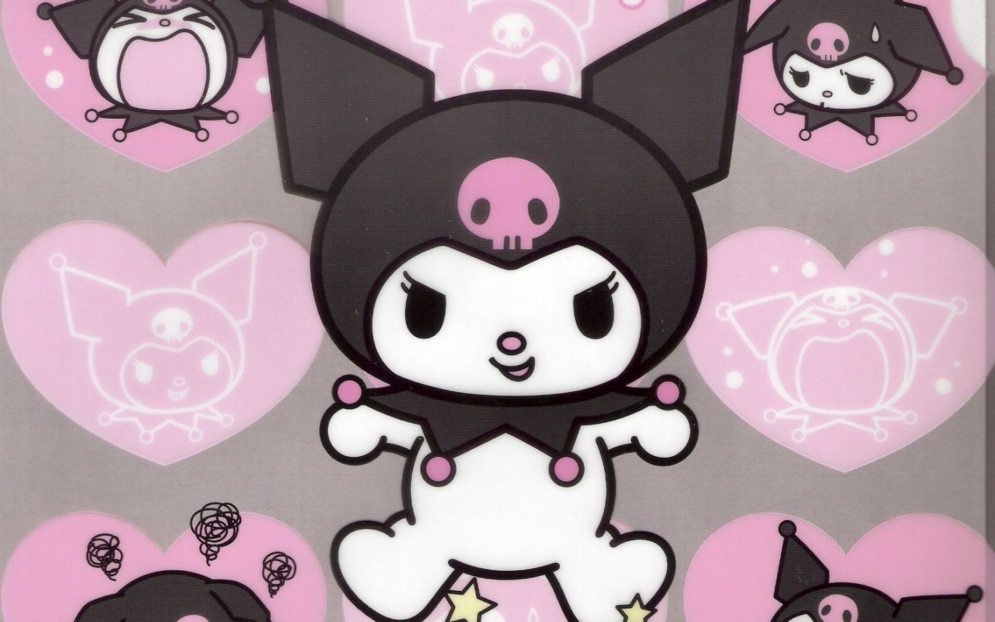 Kuromi personaggio kawaii rosa, 1440x900 HD, Desktop