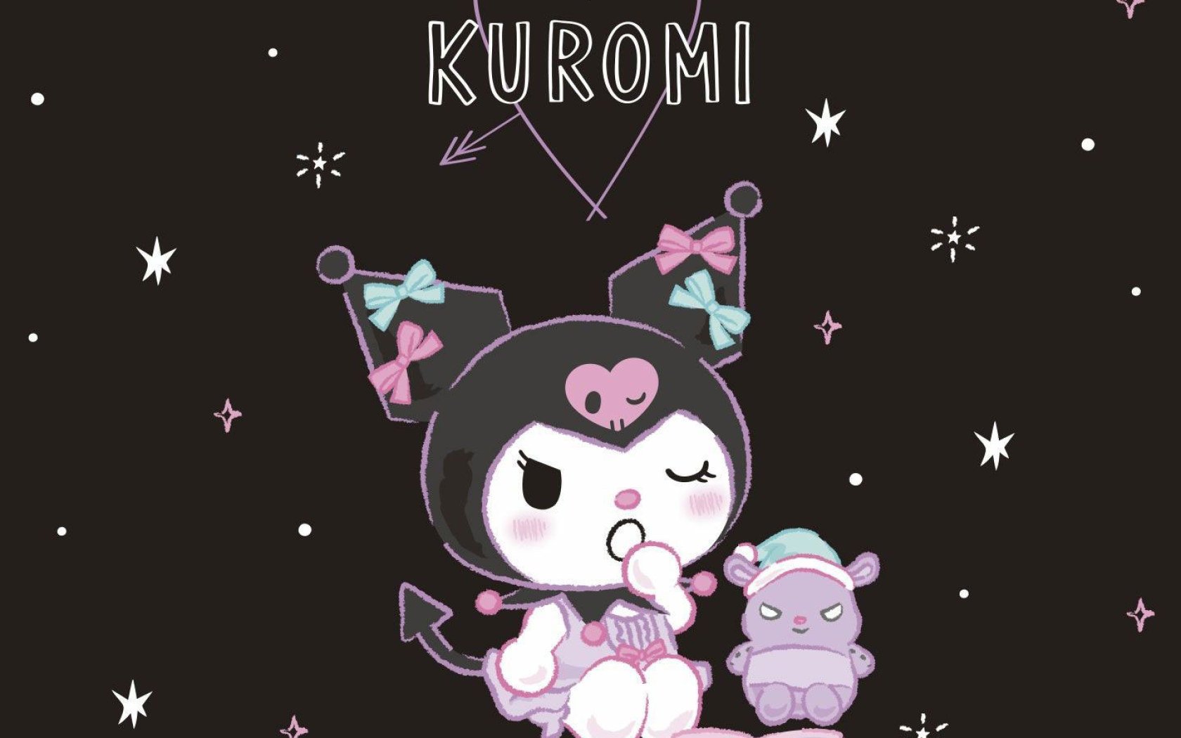 Kuromi Sanrio personaggio nero, 1680x1050 HD, Desktop