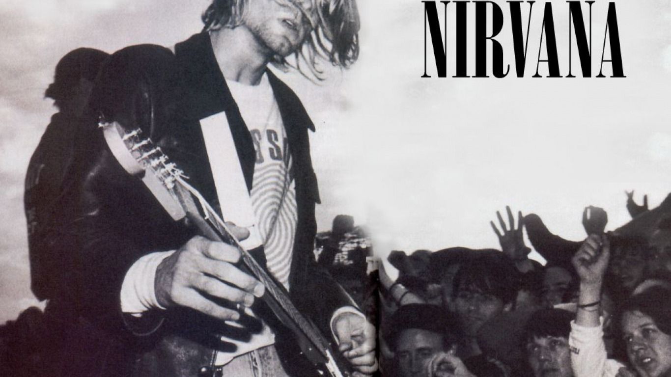 Kurt Cobain concerto Nirvana, 1366x768 720p, Laptop