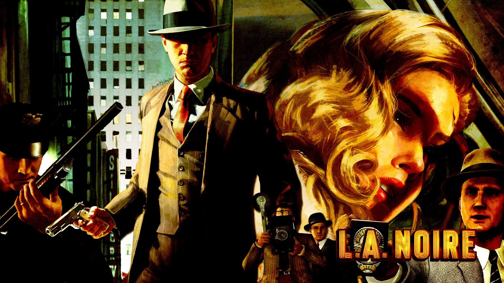 L.A. Noire poster detective, 1920x1080 Full HD 1080p, Desktop