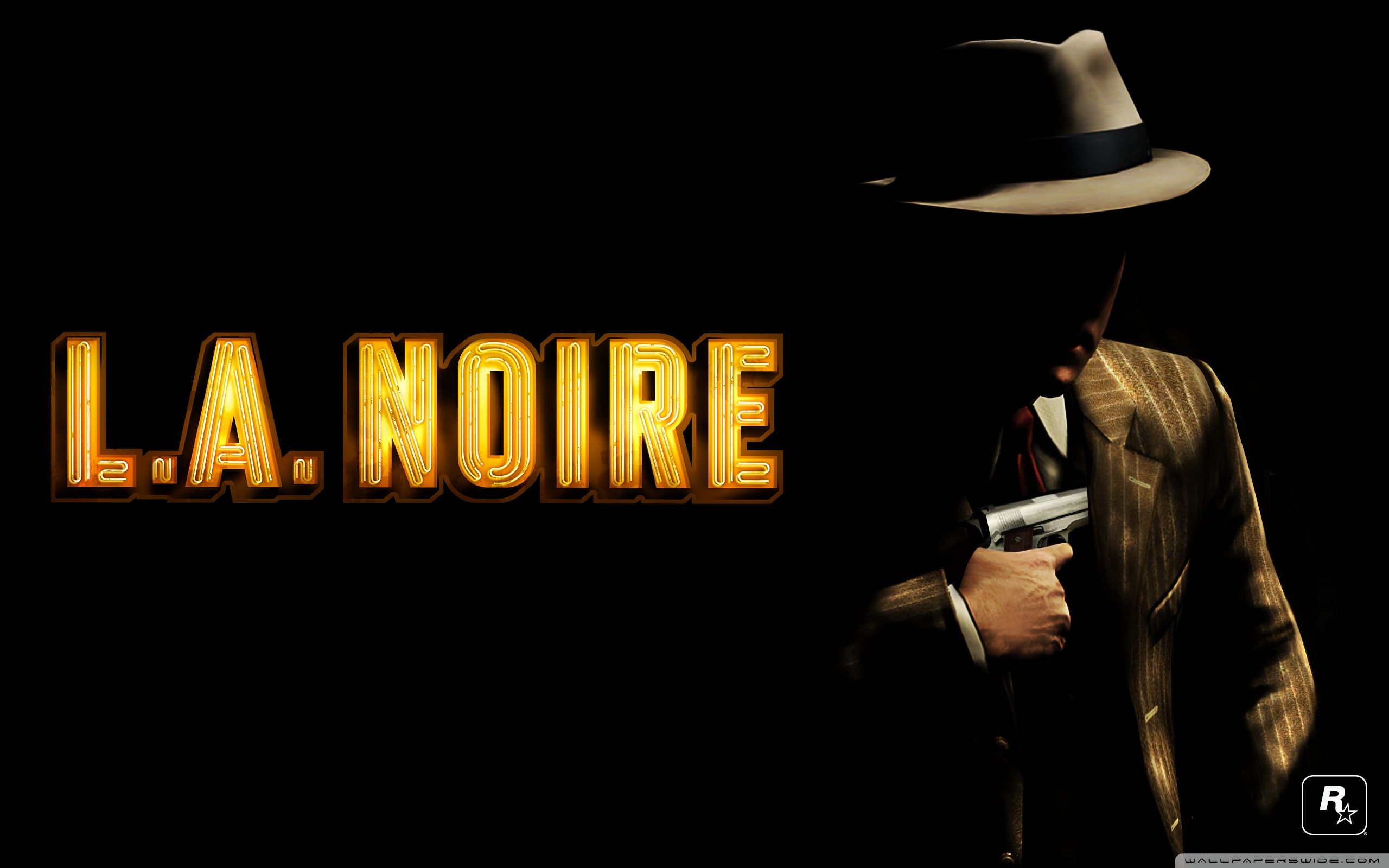 L.A. Noire logo uomo pistola, 2560x1600 WQXGA, PC