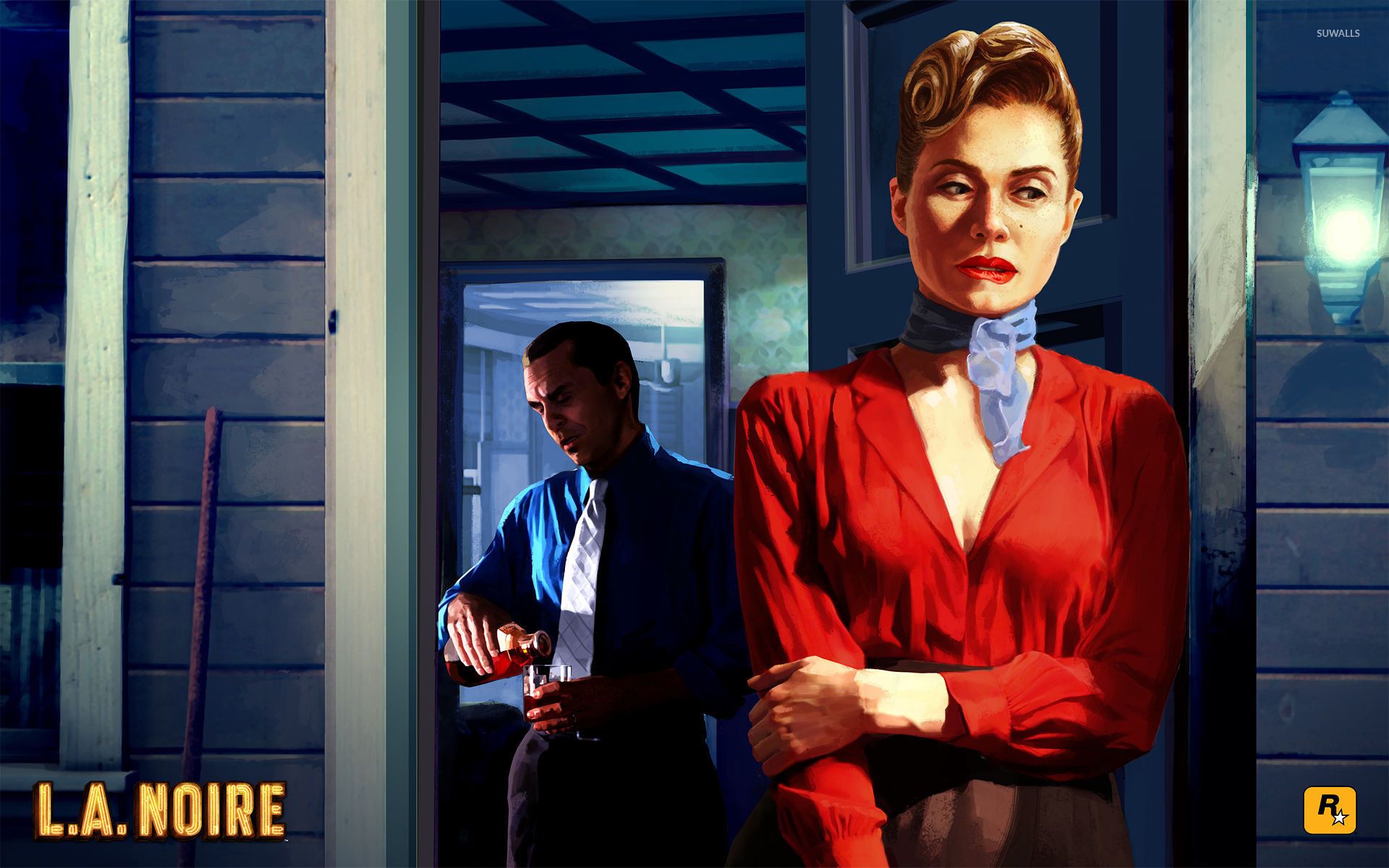 L.A. Noire donna abito rosso, 1920x1200 Full HD+ WUXGA, PC