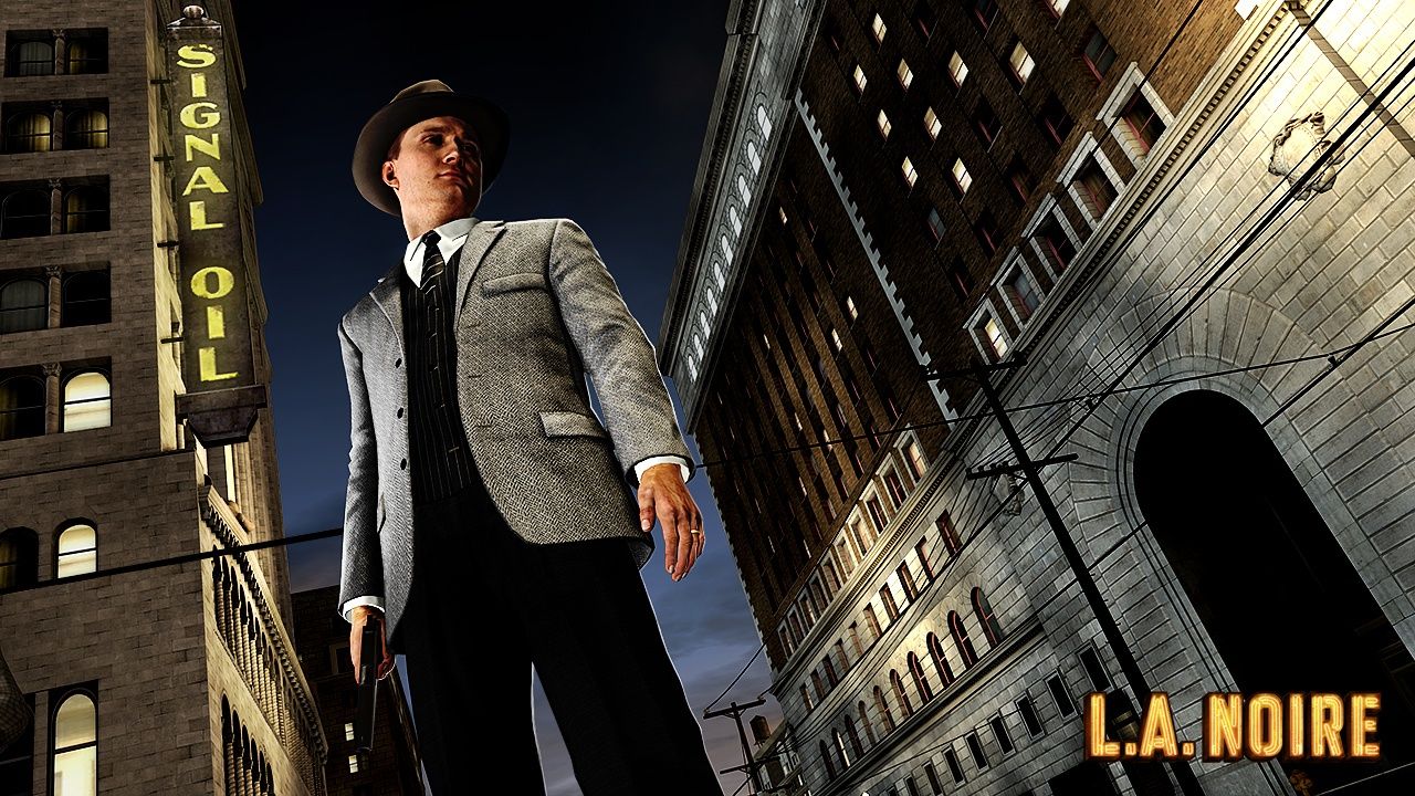 L.A. Noire detective in città, 1280x720 720p, Laptop