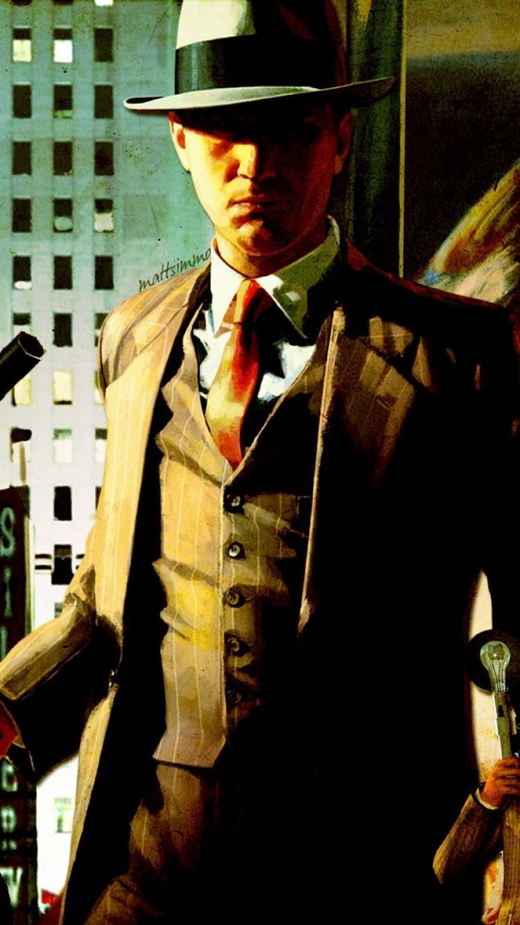 Detective L.A. Noire abito grigio, 750x1334 Full HD Verticale, iPhone