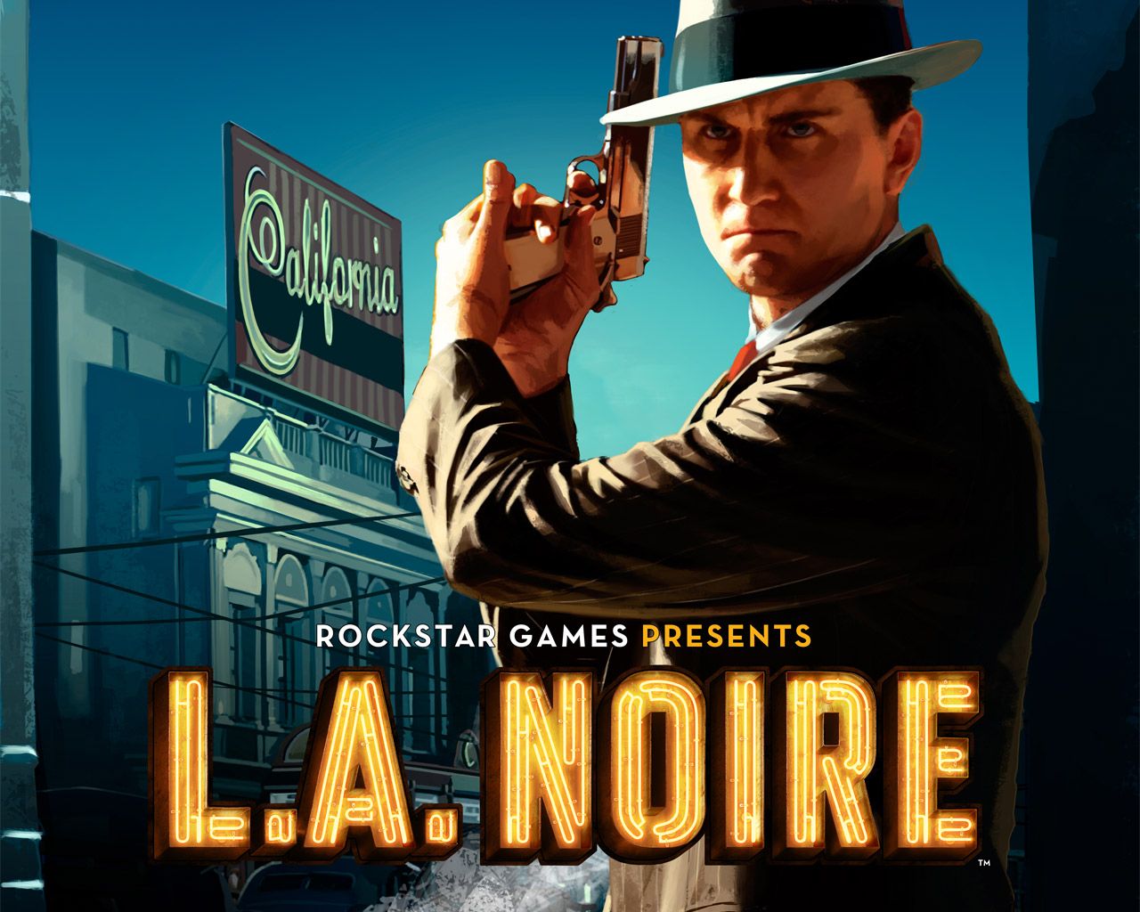 L.A. Noire detective con pistola, 1280x1024 HD, Desktop