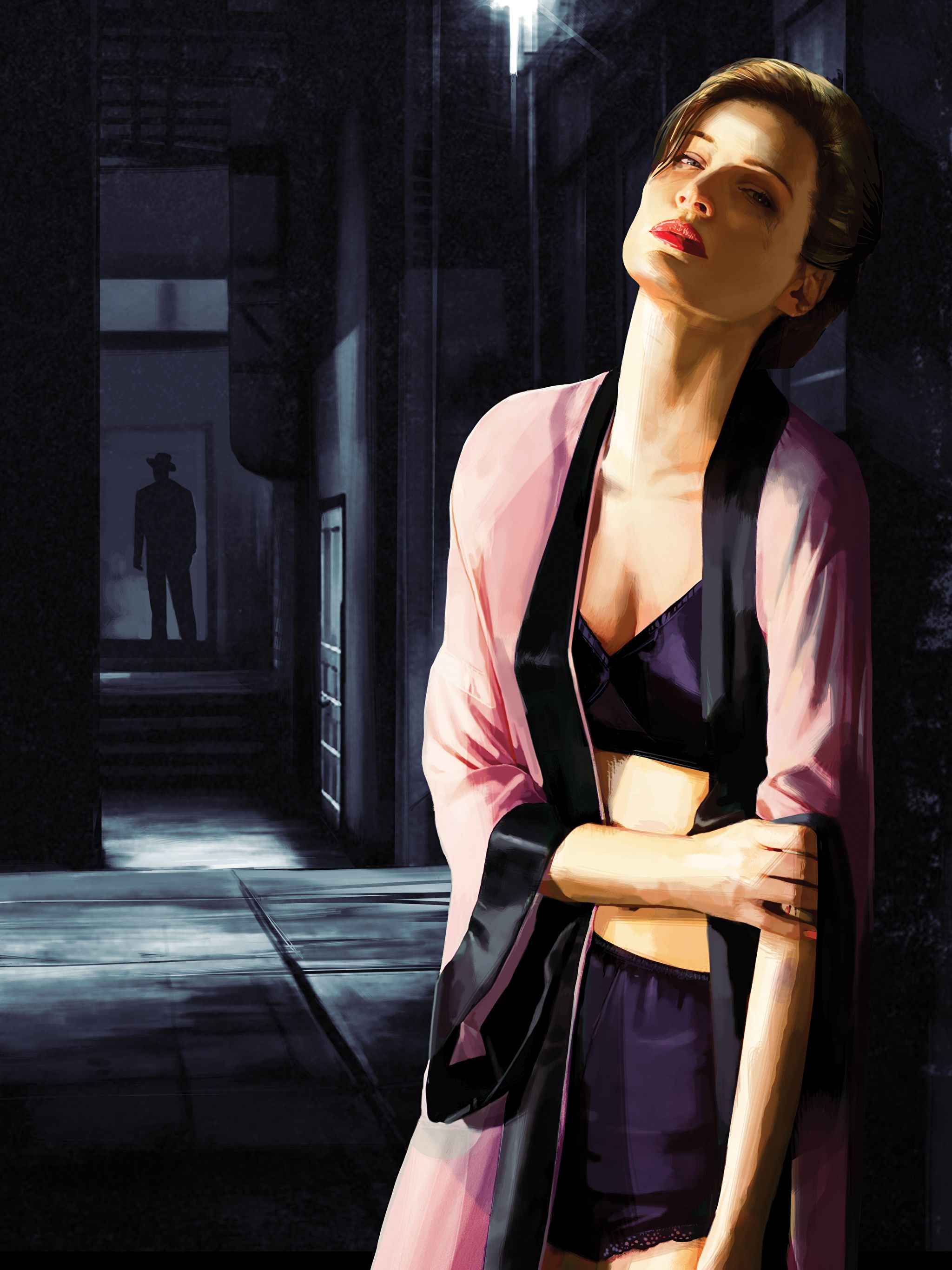 L.A. Noire donna vicolo notturno, 2048x2732 Verticale, Telefono