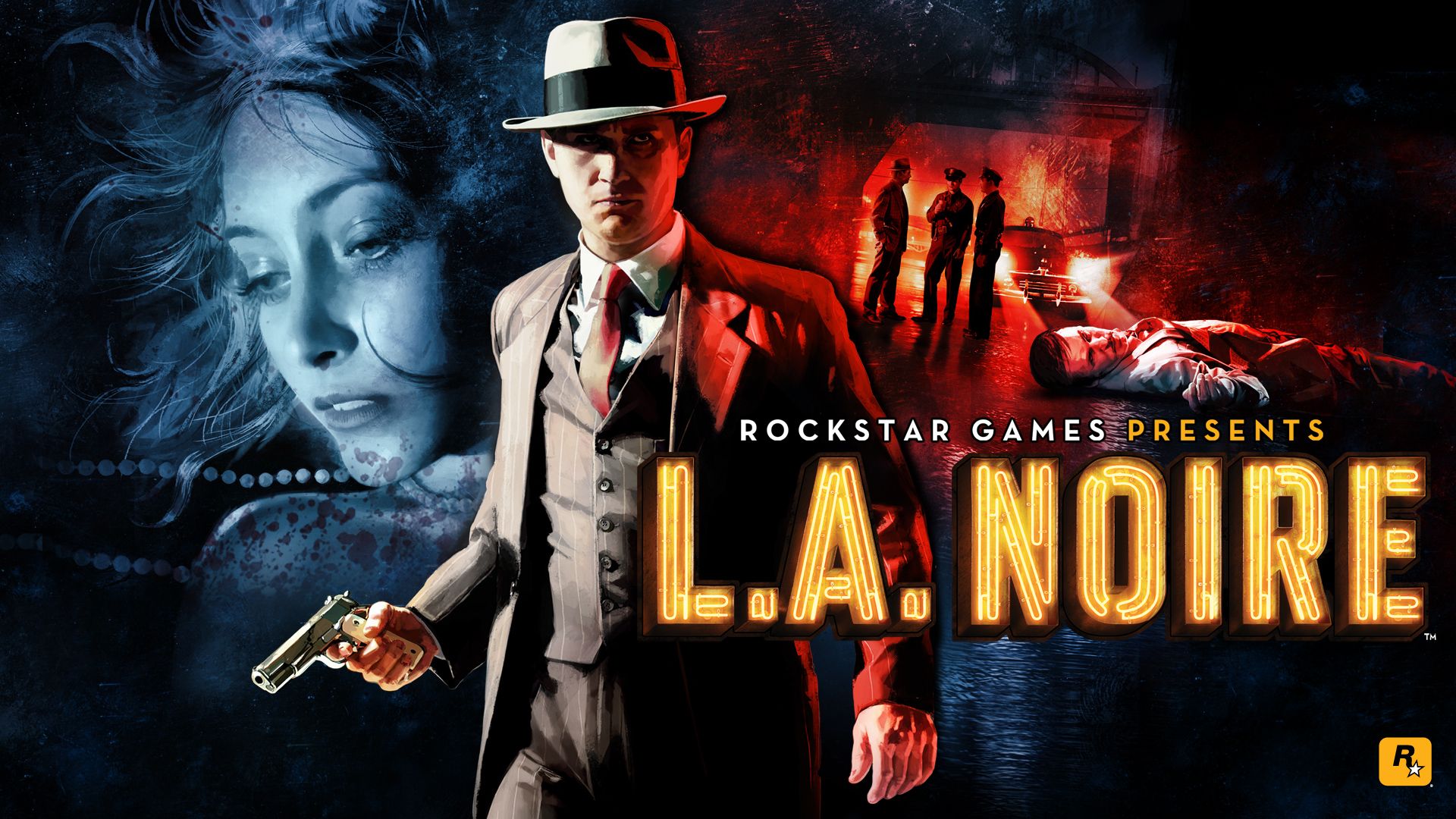 L.A. Noire detective con pistola, 1920x1080 Full HD, PC