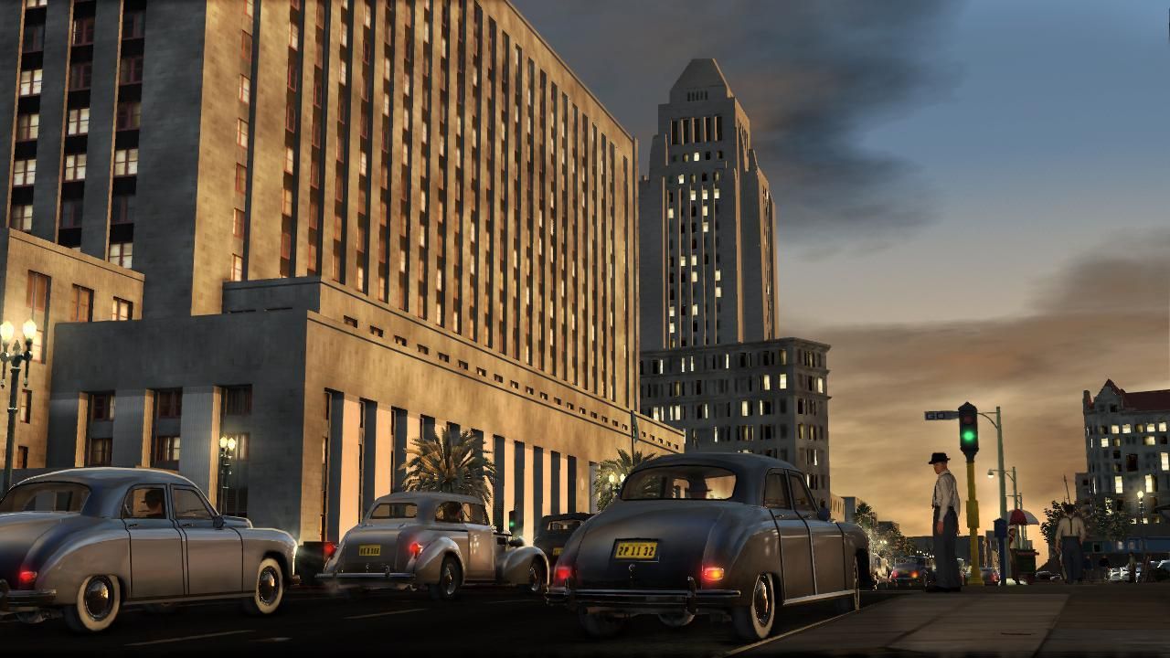 Strada città anni '40 auto d'epoca, 1280x720 HD, PC Desktop