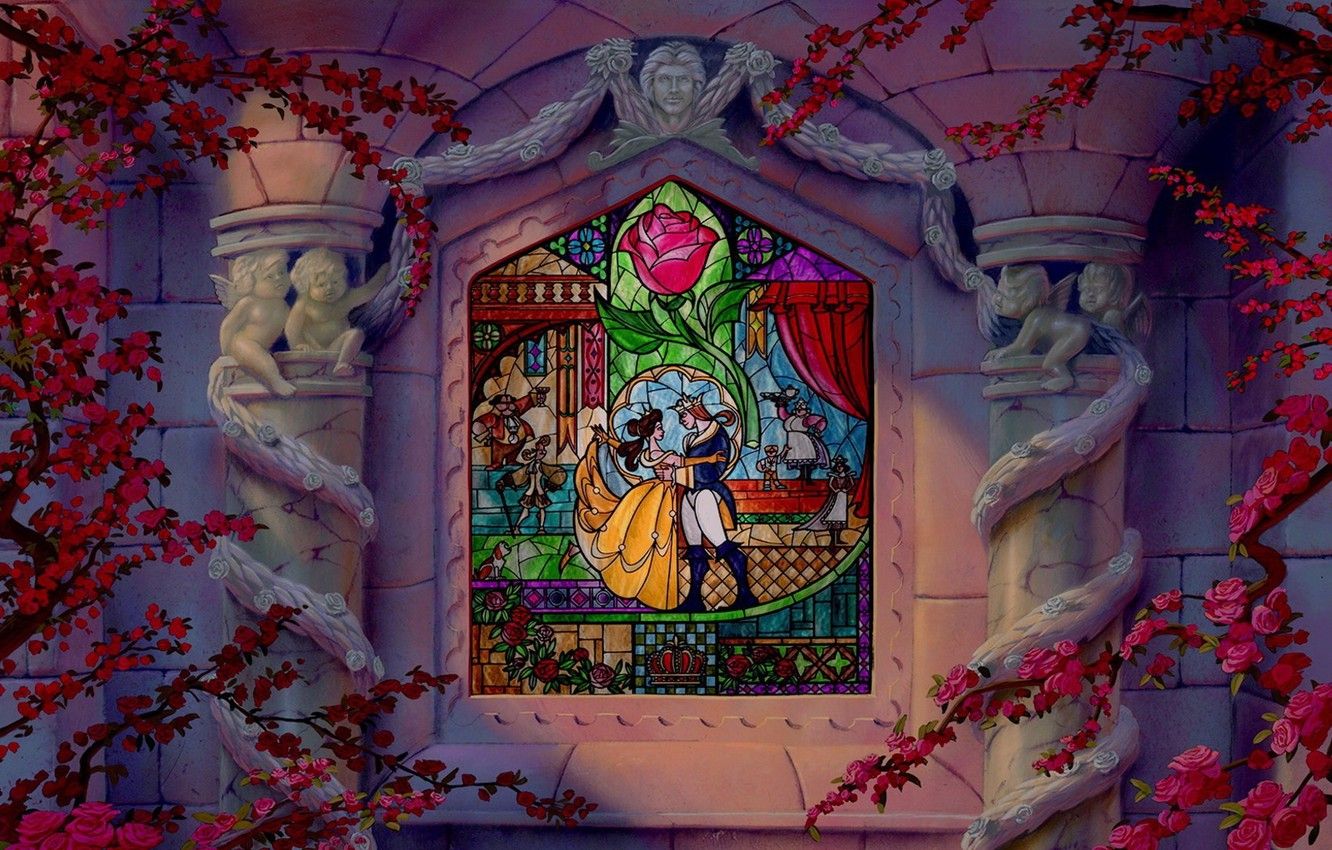 Vetrata Bella e la Bestia, 1332x850 720p, PC