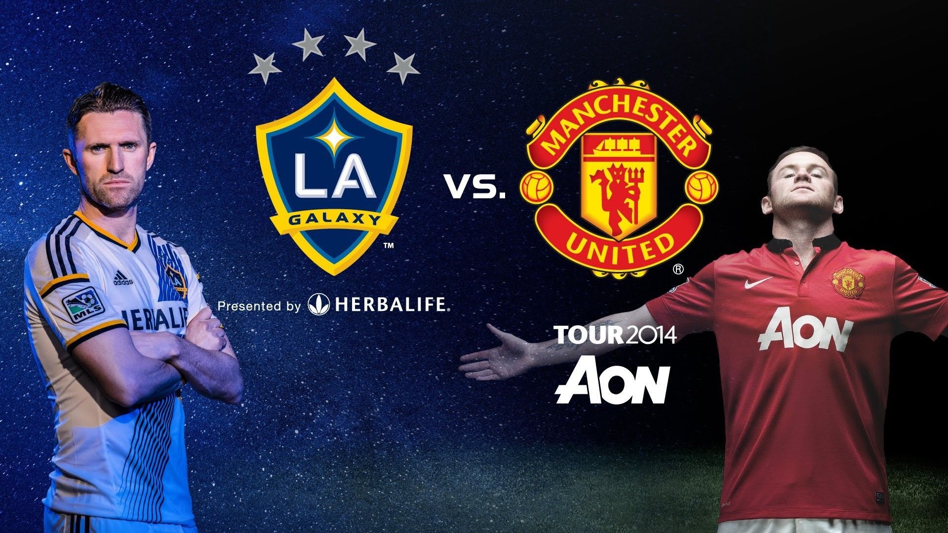 LA Galaxy vs Manchester United, Premier League, 1920x1080 Full HD 1080p, Desktop