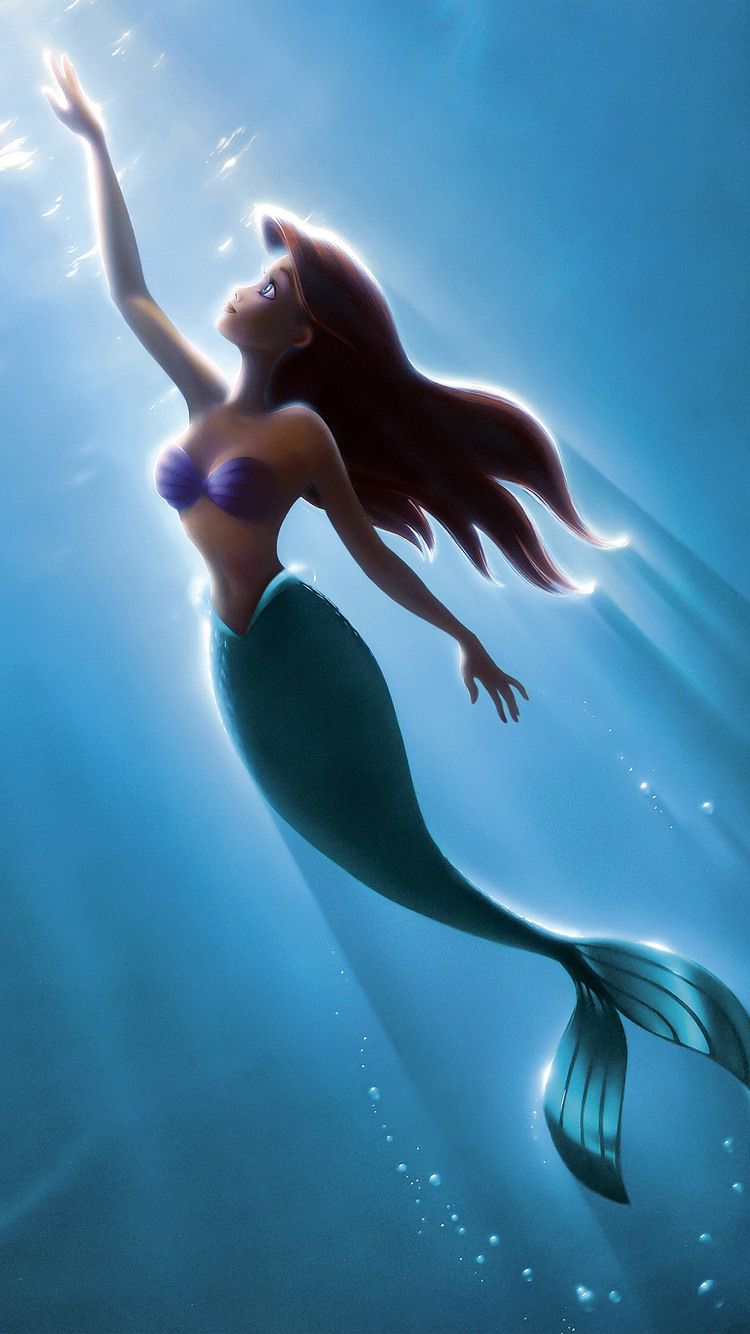 Ariel sirenetta nuota subacquea, 750x1334 Full HD Verticale, iPhone Plus