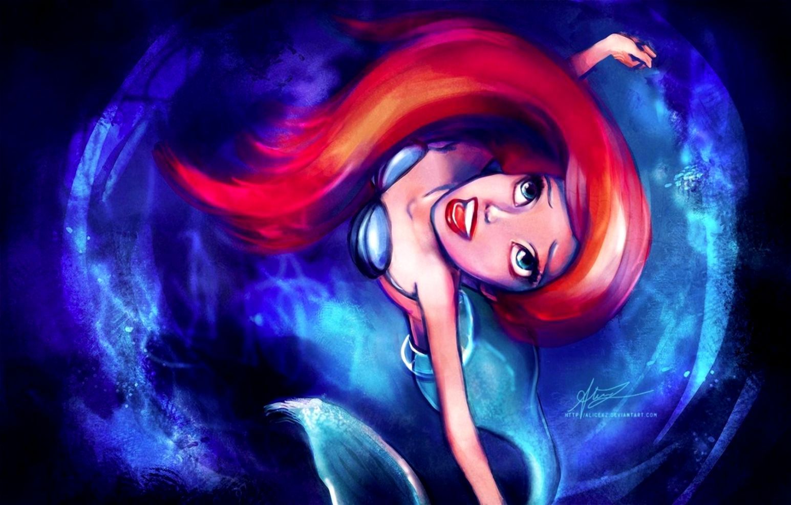 Ariel La Sirenetta sott'acqua, 1920x1200 WUXGA, Desktop