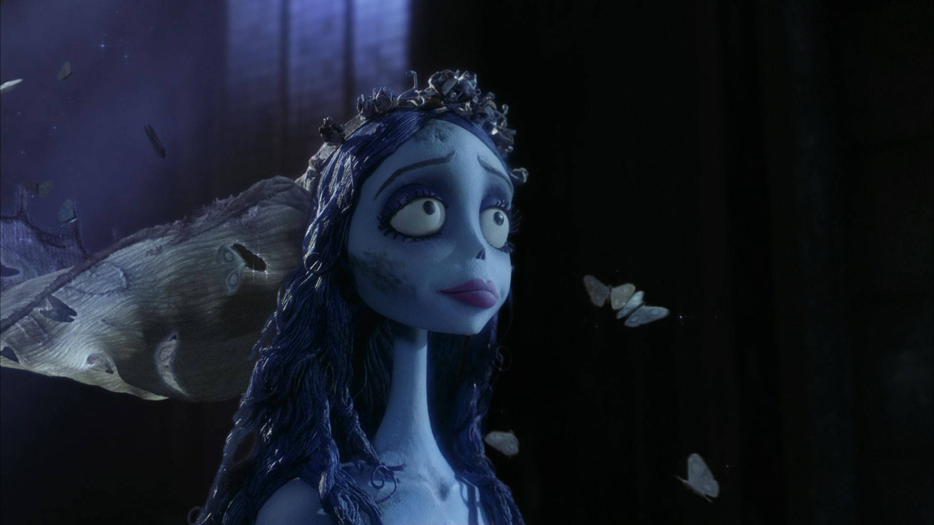 Sposa Cadavere, farfalle blu, 1920x1080 Full HD 1080p, Desktop