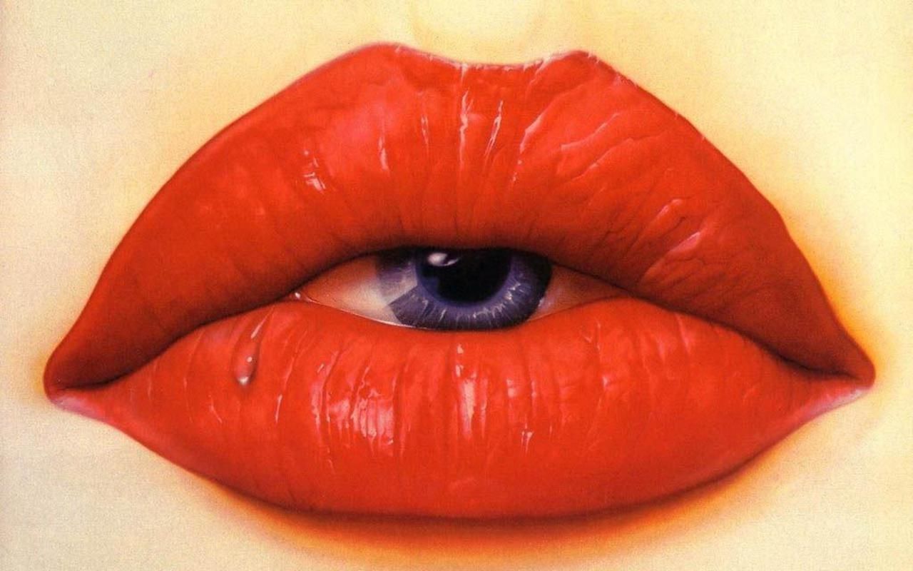 Labbra rosse con particelle, 1920x1080 1080p, Desktop