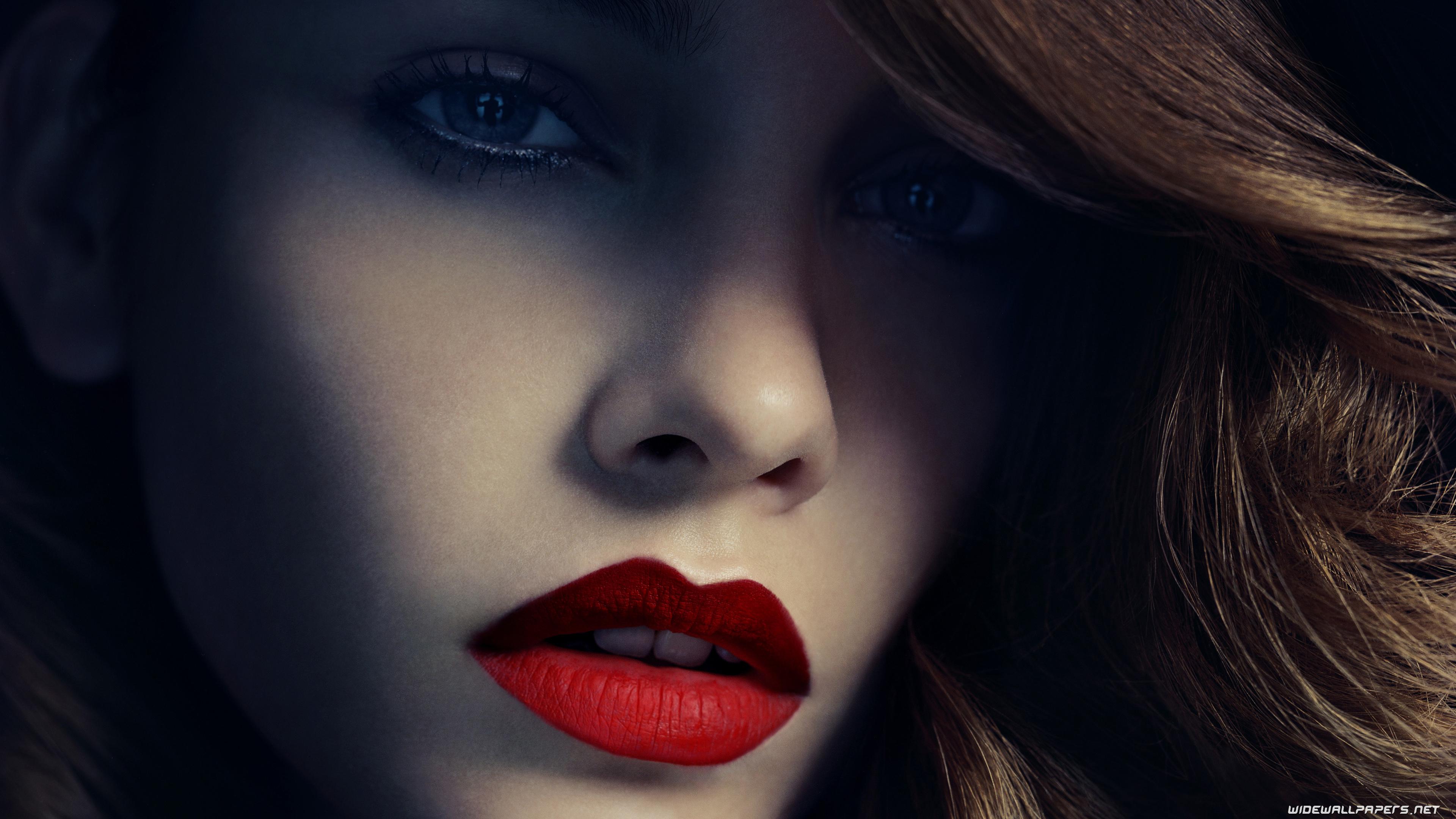 Donna con labbra rosse, 3840x2160 4K Ultra HD, Monitor 4K